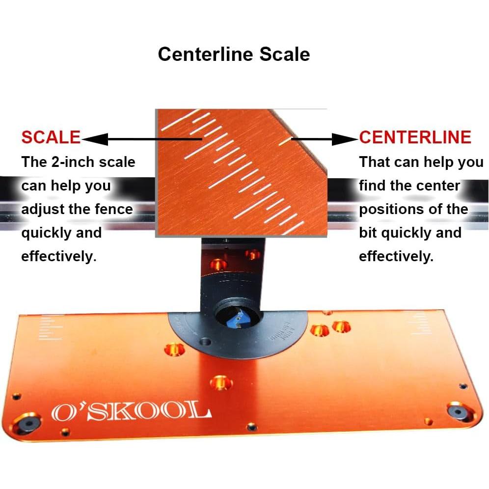 Placa de Inserción O'SKOOL para Router 23.5x29.8cm Aluminio