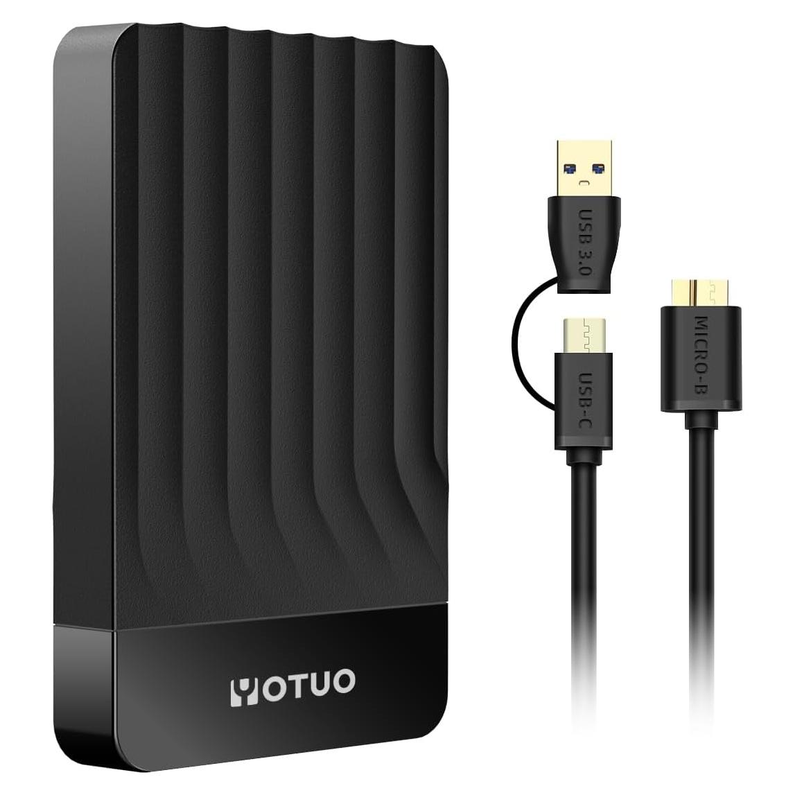 Disco Duro Externo YOTUO 500GB USB 3.0 Portátil Negro