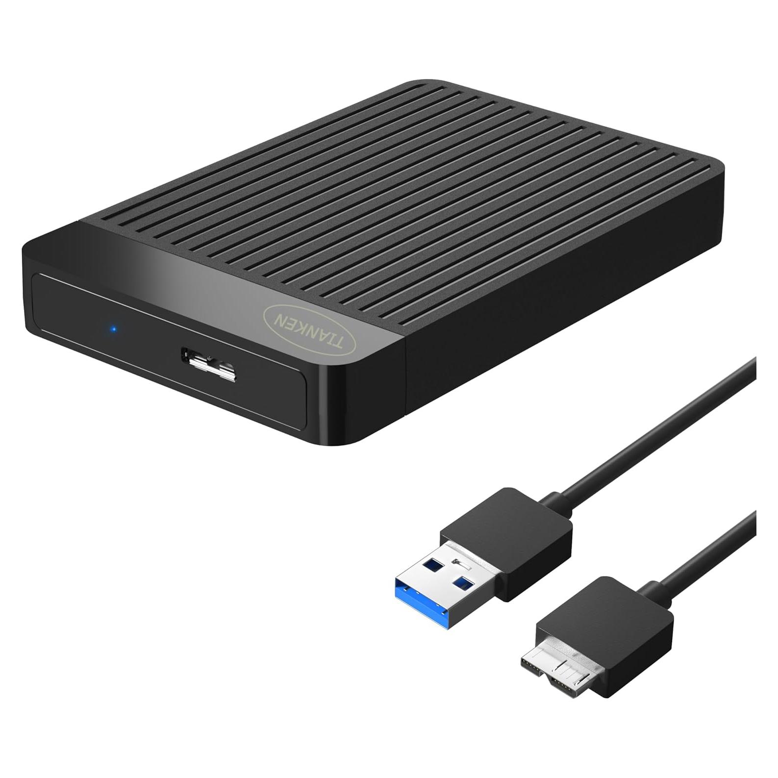 Disco Duro Externo Portátil Tianken 750GB USB 3.0 Negro