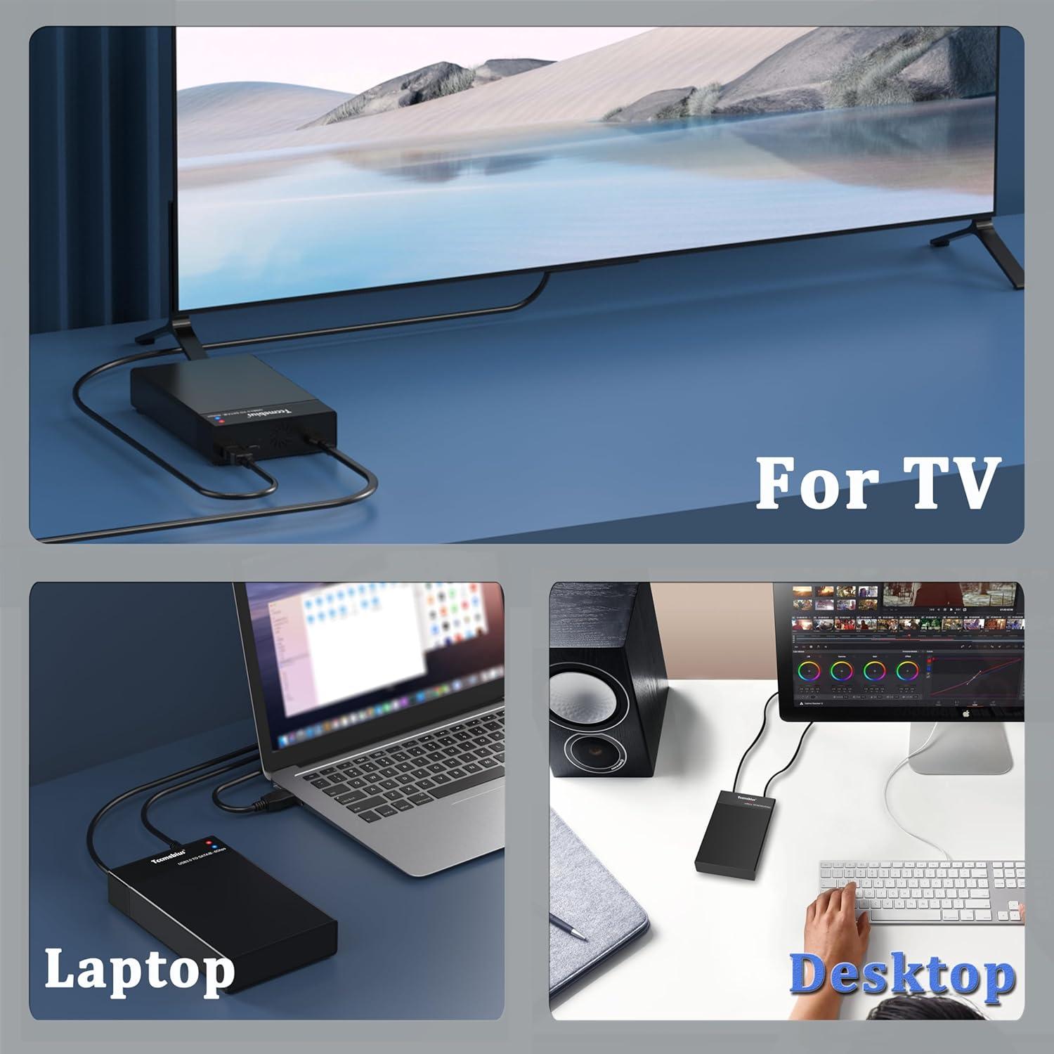 Estación de Acoplamiento Tccmebius TCC-S8 para HDD/SSD SATA 2.5/3.5" hasta 22TB