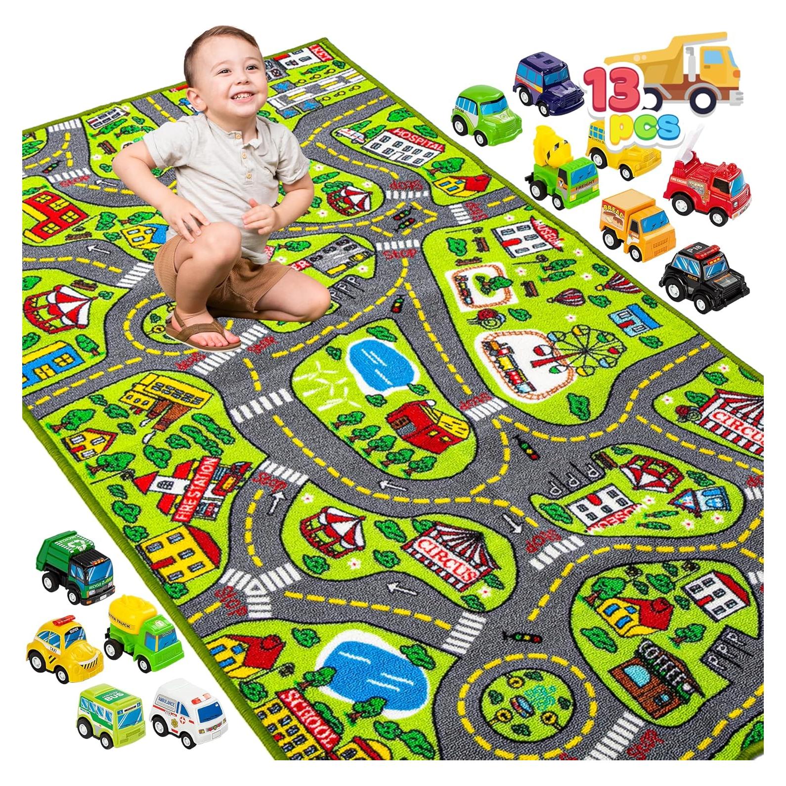 Alfombrilla de Juego Joyin 148.6x80 cm con 12 Vehículos