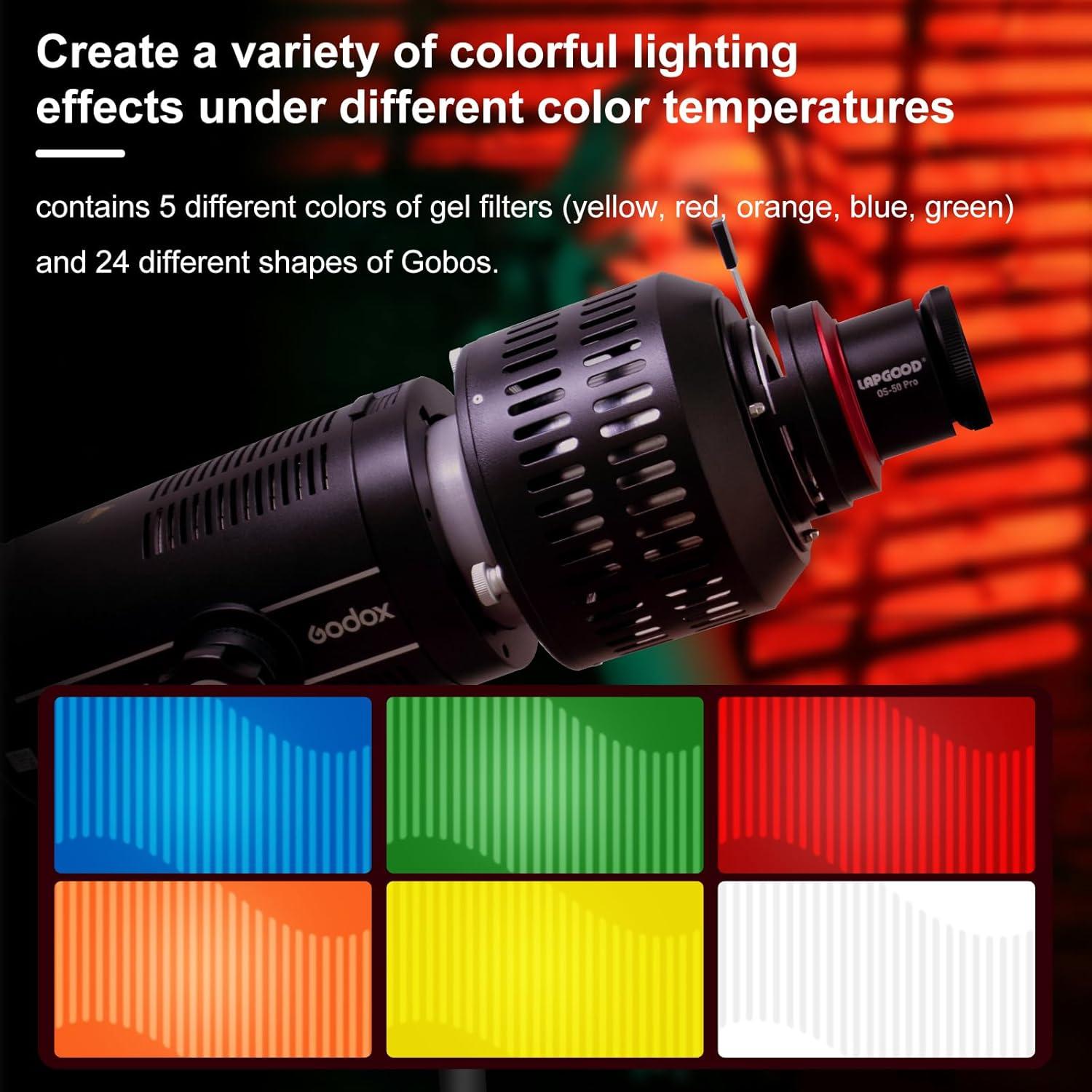 Kit Snoot Óptico Cónico Bowens LAPGOOD OS-550 Pro para Luz LED