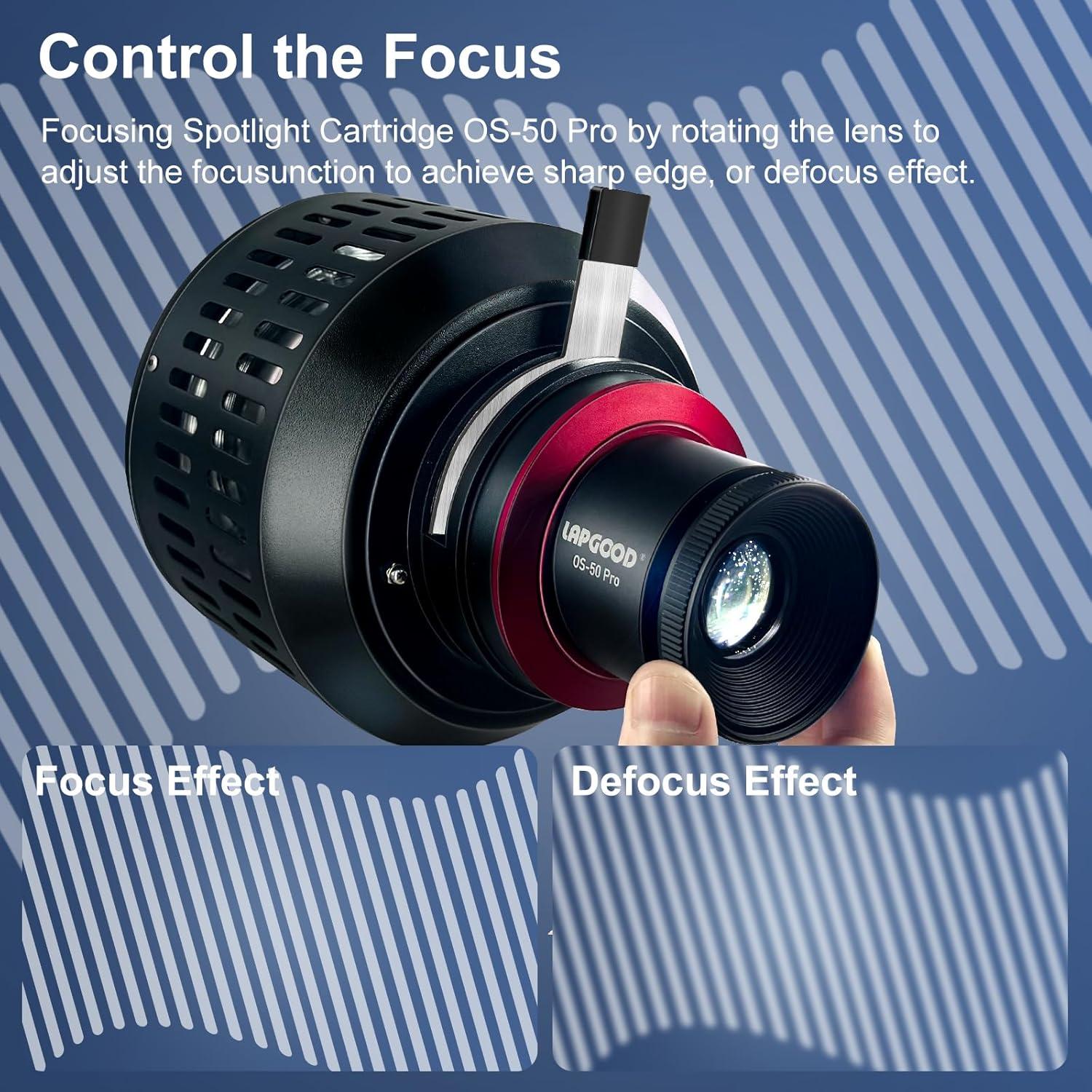 Kit Snoot Óptico Cónico Bowens LAPGOOD OS-550 Pro para Luz LED