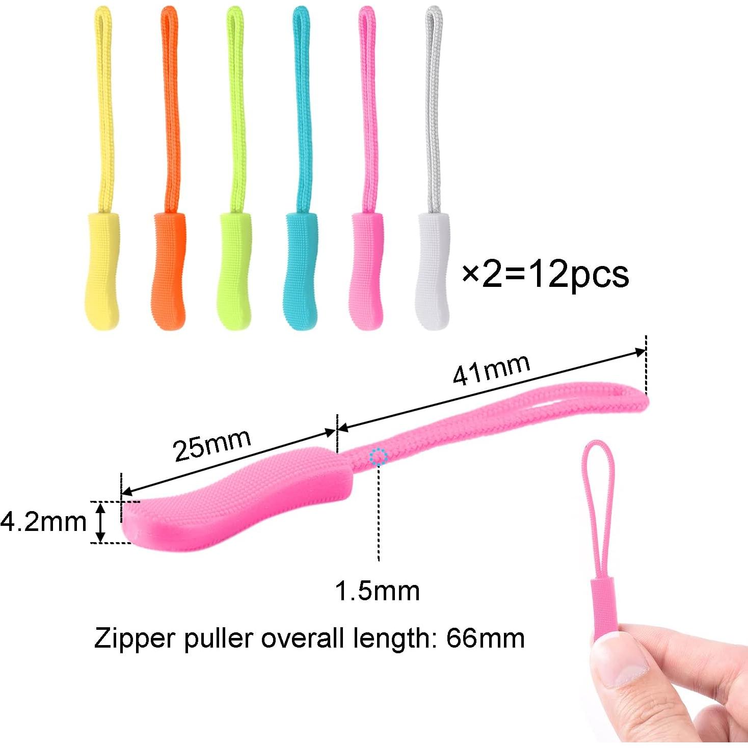 Tiradores de Cremallera CooBigo 12 Pack Colores Claros