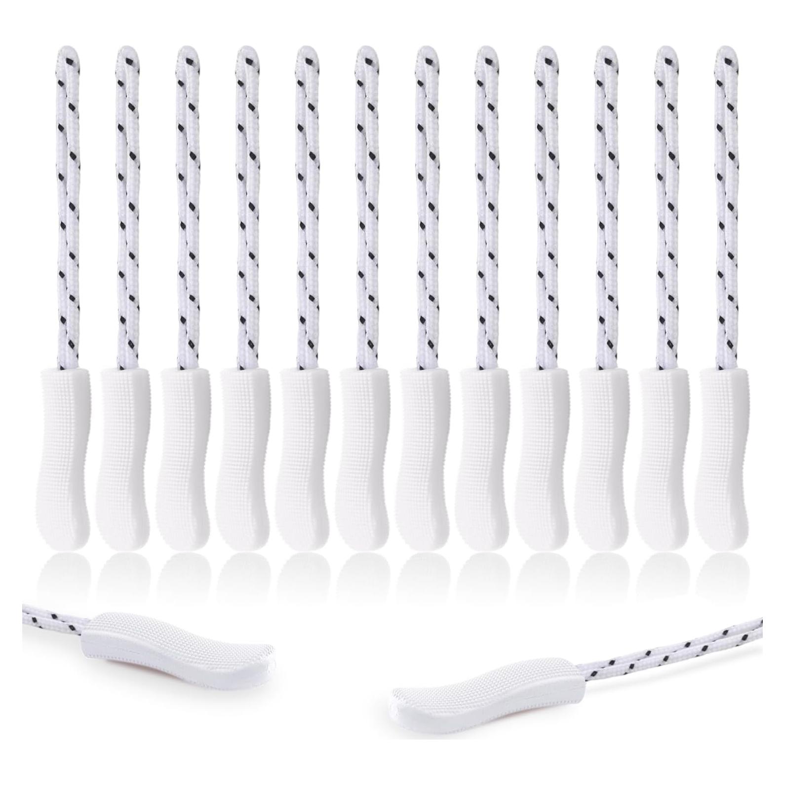 Tiradores de Cremallera CooBigo 12 Paquetes Blanco Antideslizante
