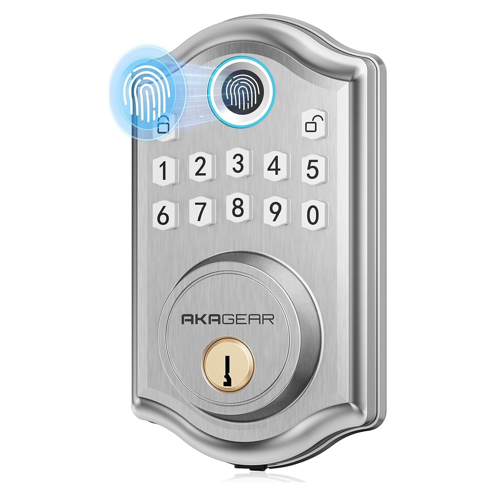 Cerradura Inteligente AkaGear DS10 con Huella Digital y Teclado