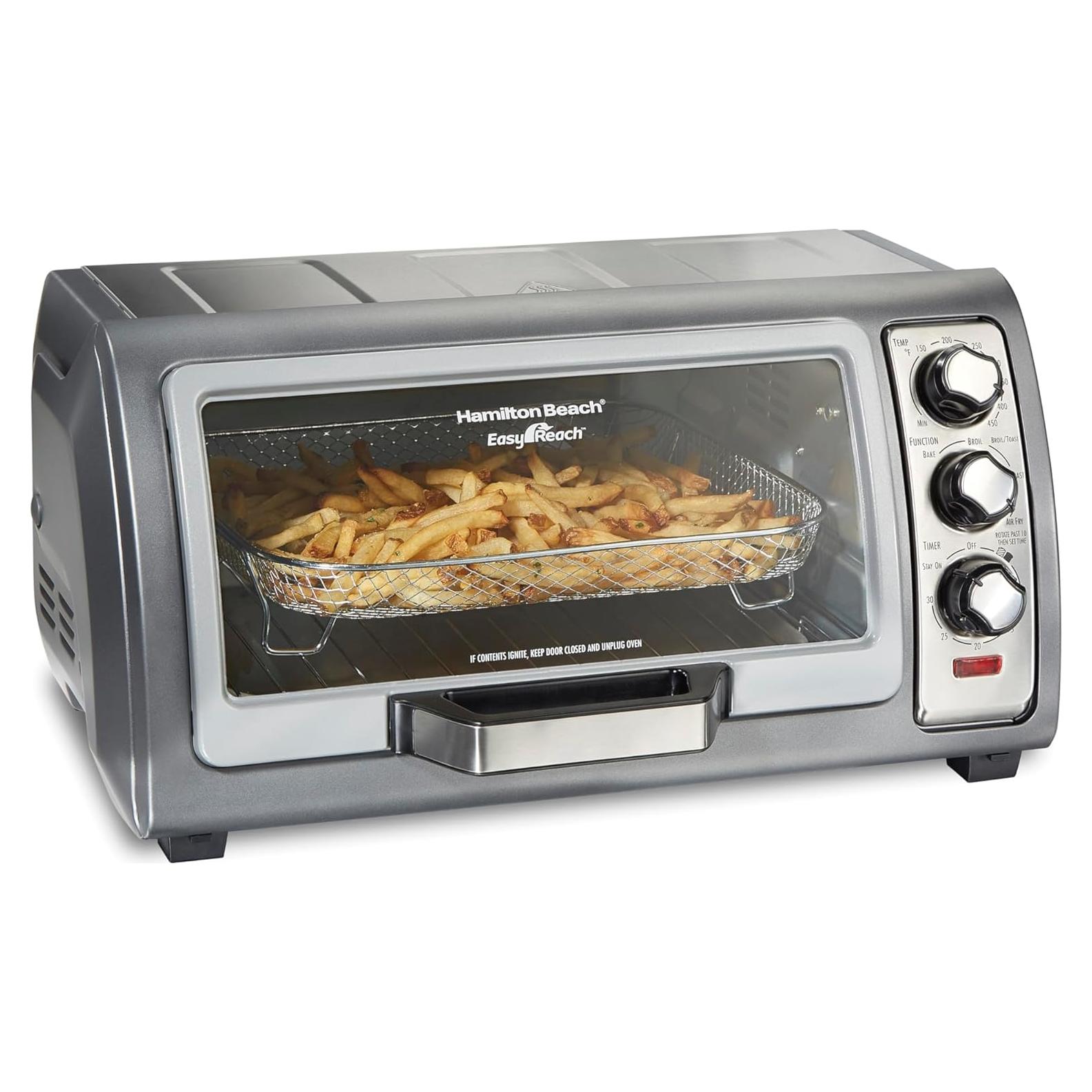 Horno Tostador Freidora de Aire Hamilton Beach 1400W Acero Inoxidable