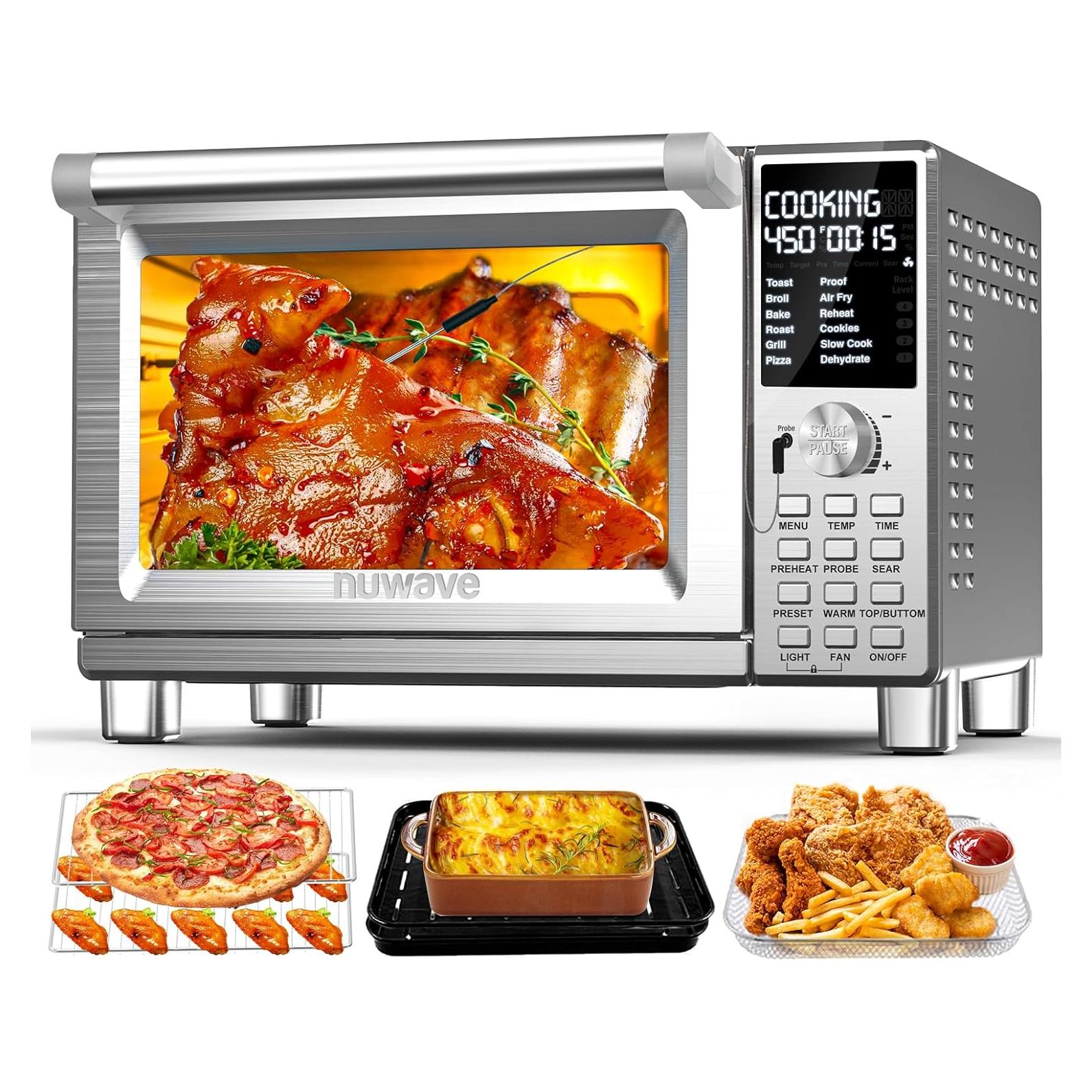 Horno Tostador Inteligente Nuwave Bravo Pro XL 30QT Acero Inoxidable