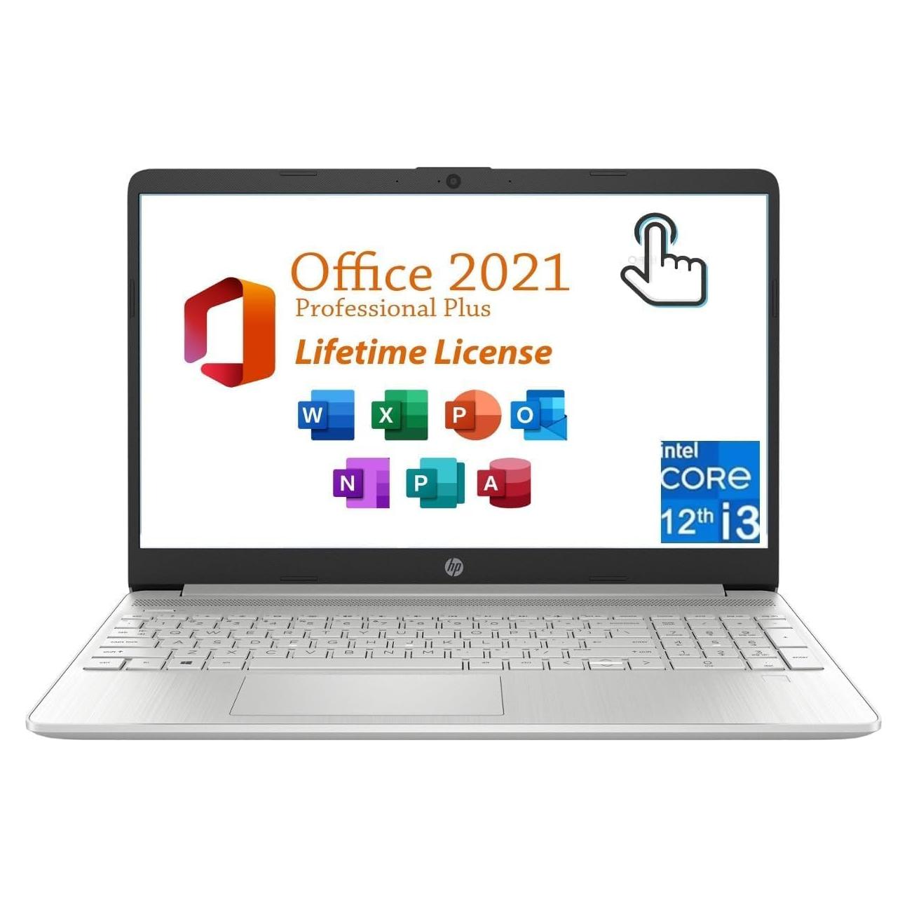 HP Portátil 15.6" i3-1215U 12ª Gen, 12GB RAM, 512GB SSD, Plata