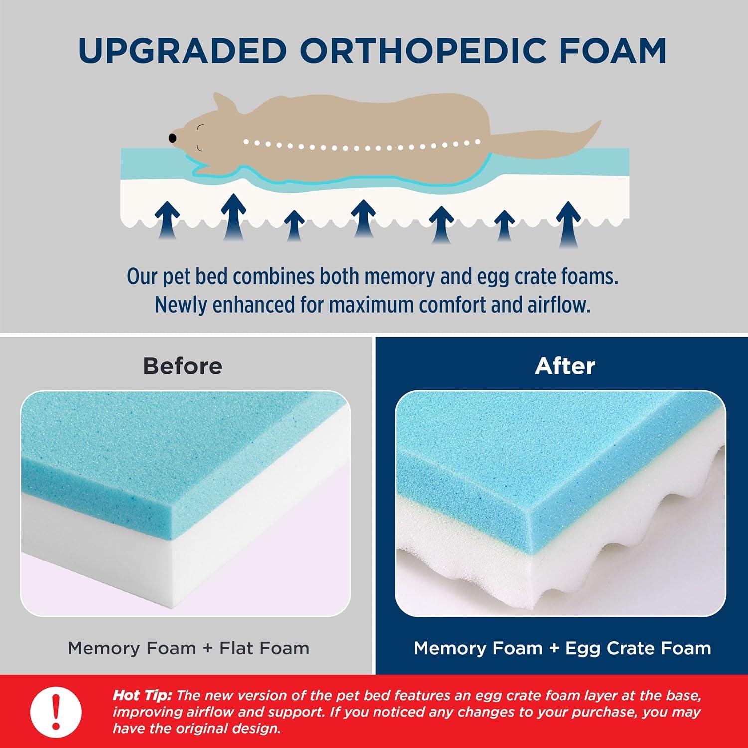 Cama Ortopédica para Perros Bedsure Grande Espuma Viscoelástica