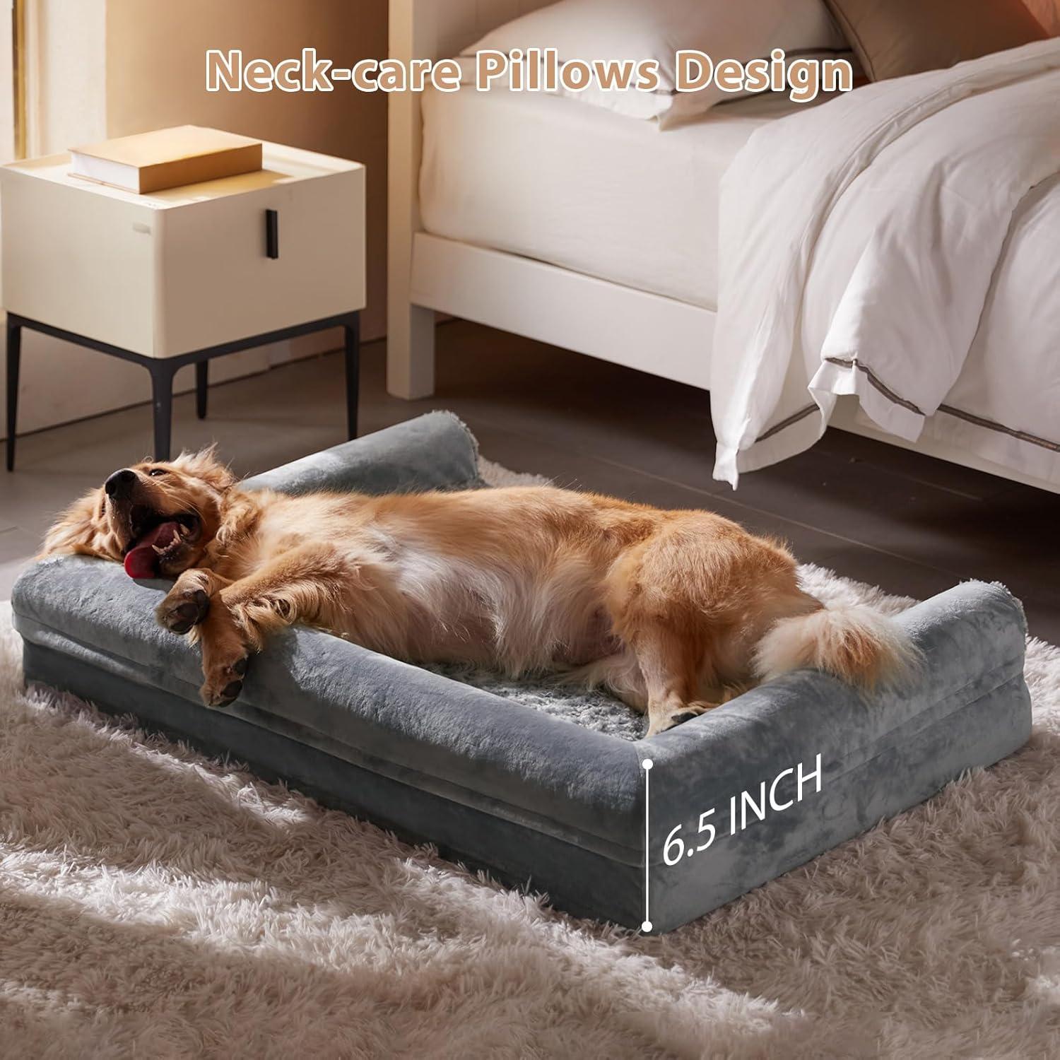 Cama Ortopédica para Perros Grandes BFPETHOME Impermeable