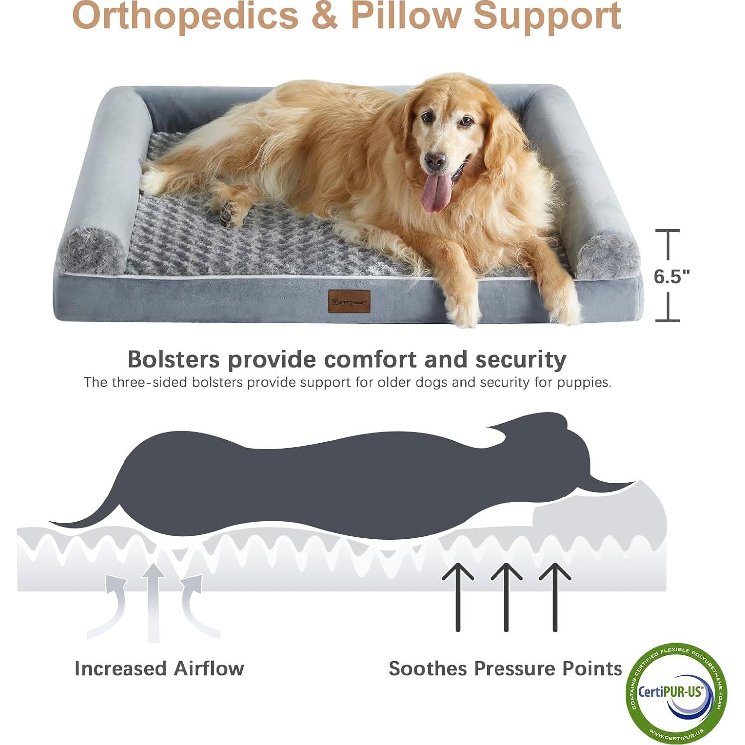 Cama Ortopédica para Perros Grandes BFPETHOME Impermeable