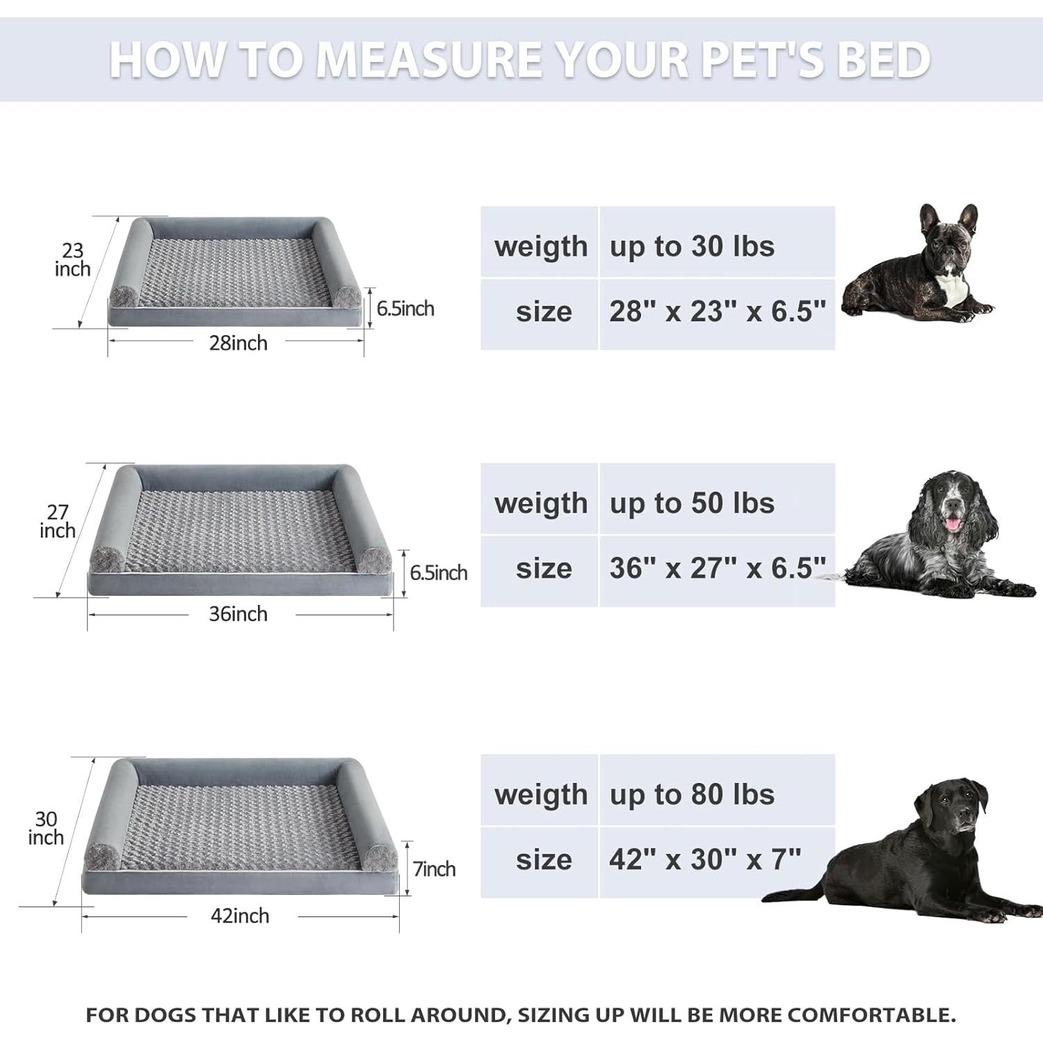 Cama Ortopédica para Perros Grandes BFPETHOME Impermeable