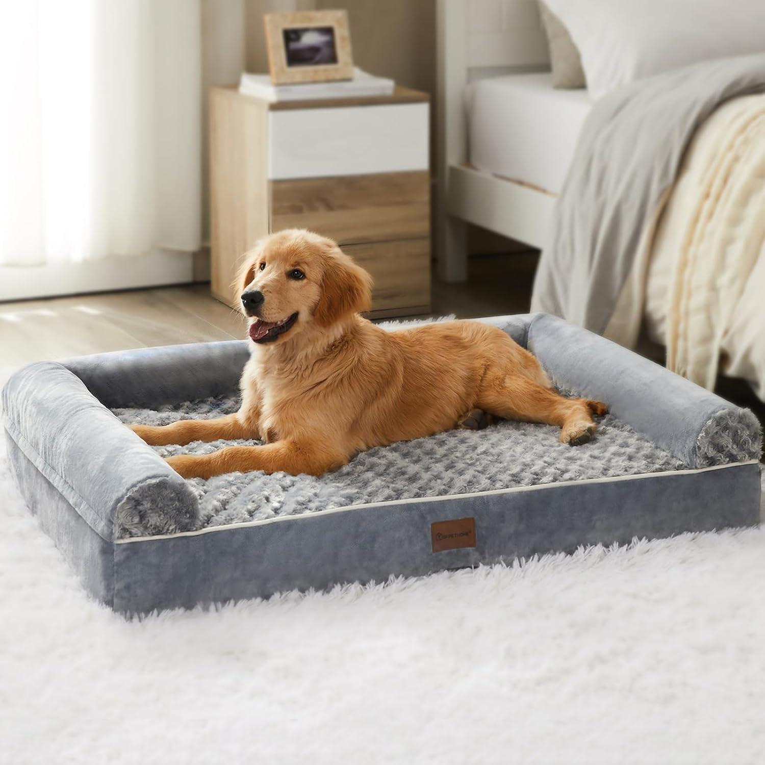 Cama Ortopédica para Perros Grandes BFPETHOME Impermeable