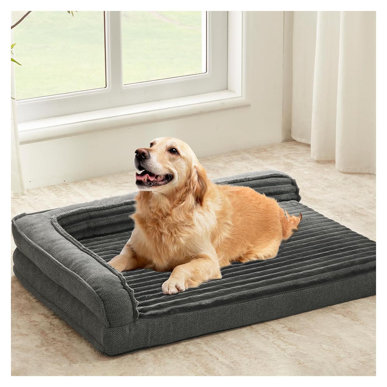 Cama ortopédica para perros grandes WINDRACING 91x58cm gris