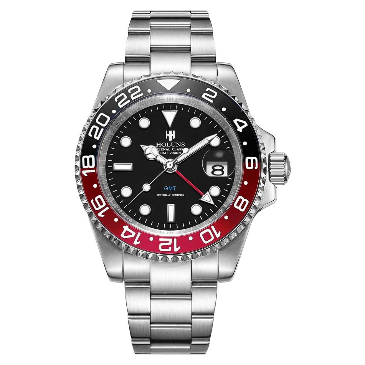 Reloj Automático GMT LOREO Hombre Zafiro 40mm Impermeable