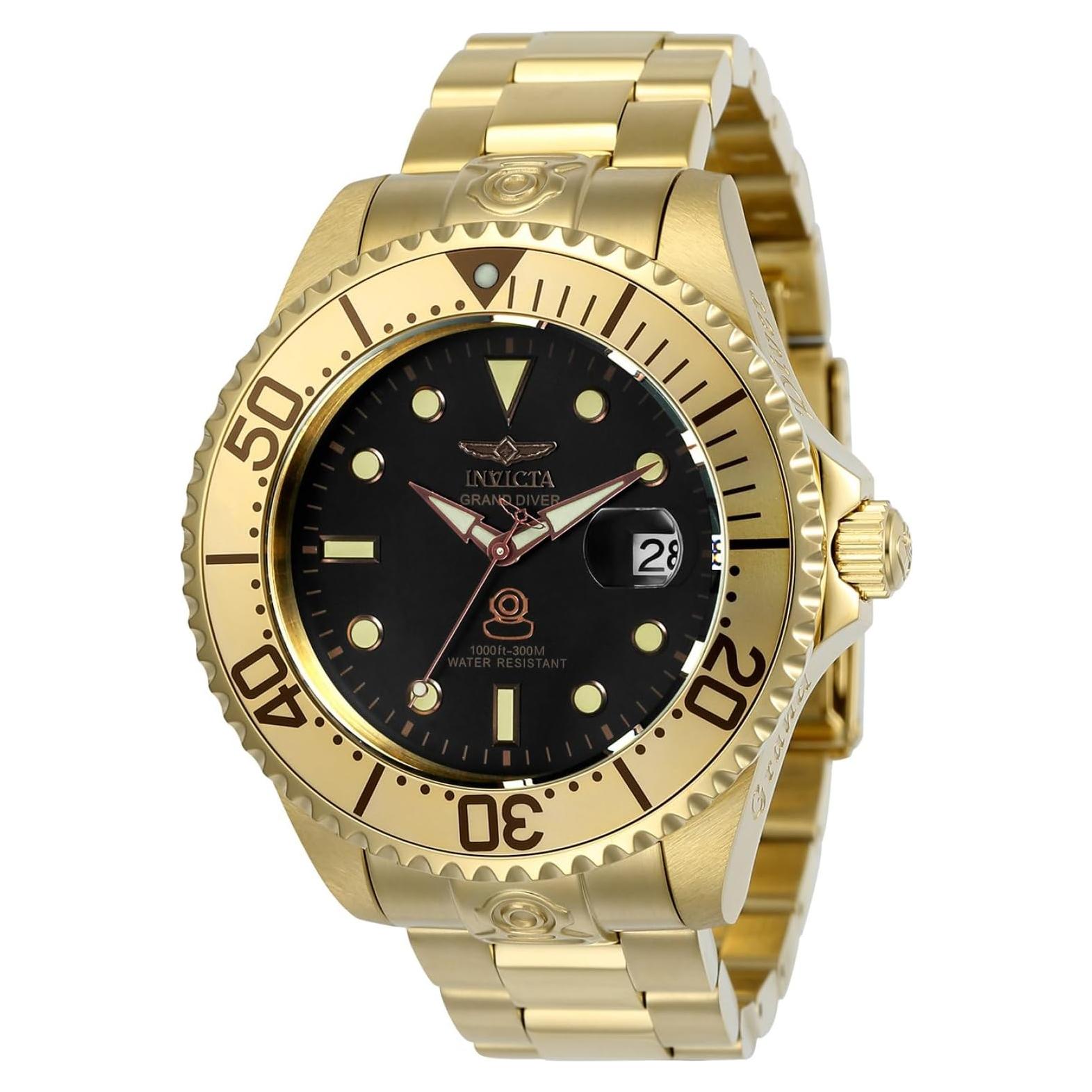 Reloj automático Invicta Pro Diver 47mm acero dorado