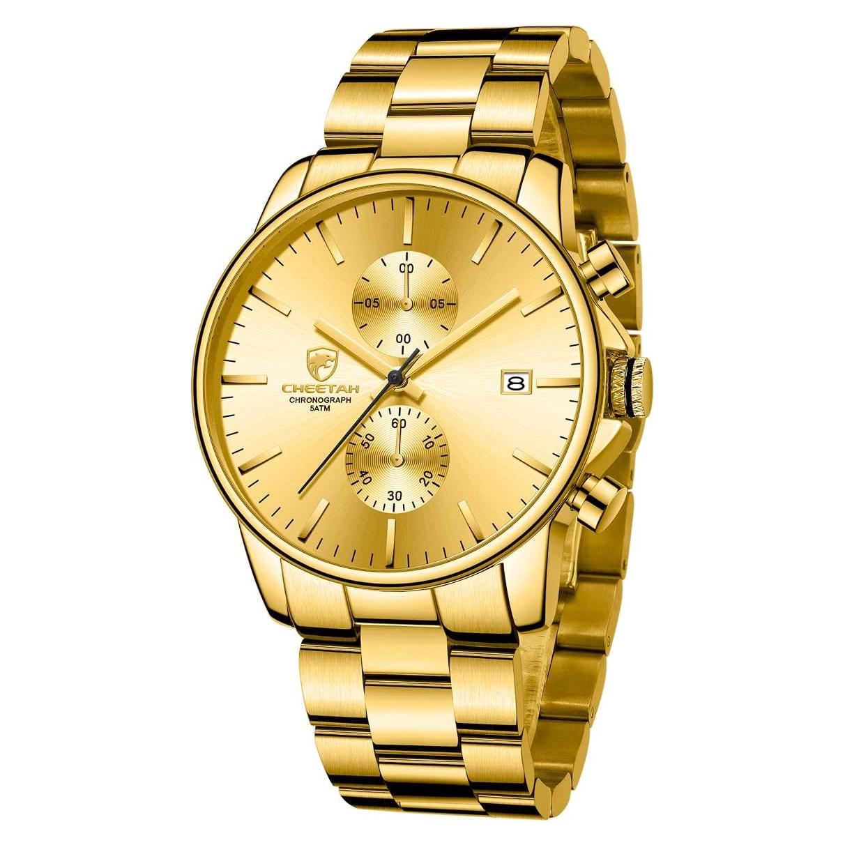 Reloj de Negocios para Hombre GOLDEN HOUR Cronógrafo Cuarzo Acero Inoxidable