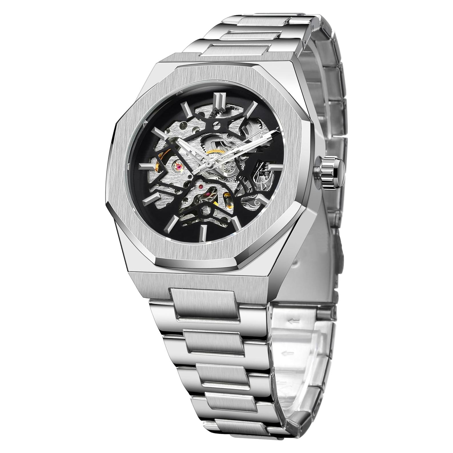 Reloj Mecánico Automático para Hombre FORSINING Dial Octagonal