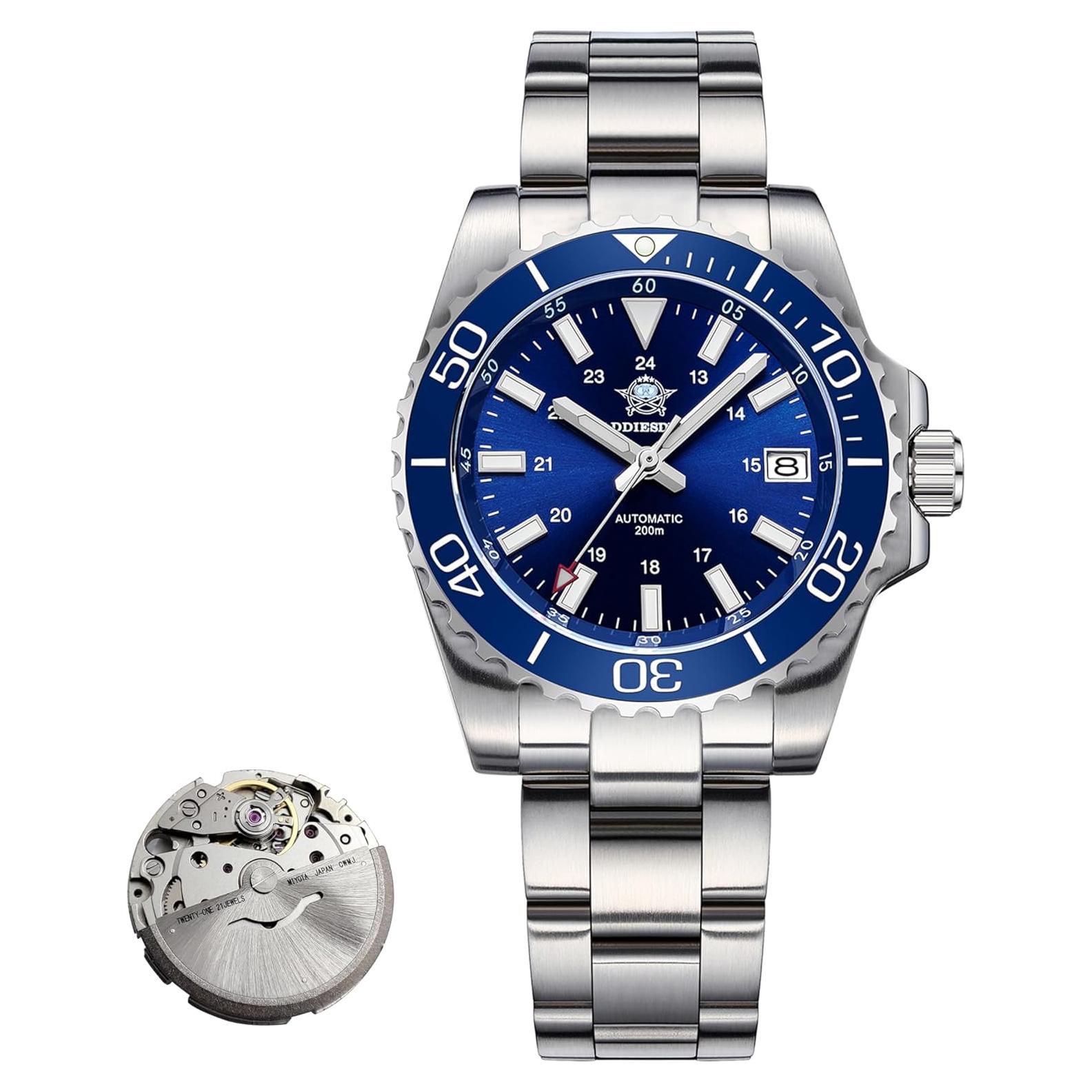 Reloj de buceo automático ADDIESDIVE AD2504 200M acero inoxidable