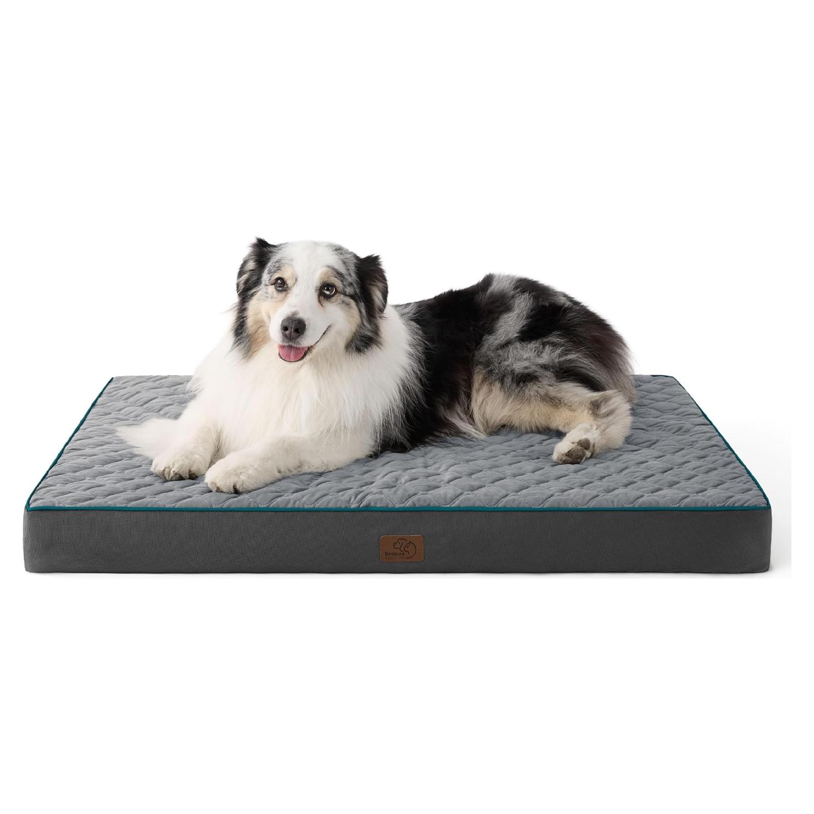 Cama Ortográfica para Perros Bedsure XL 104x74 cm Gris