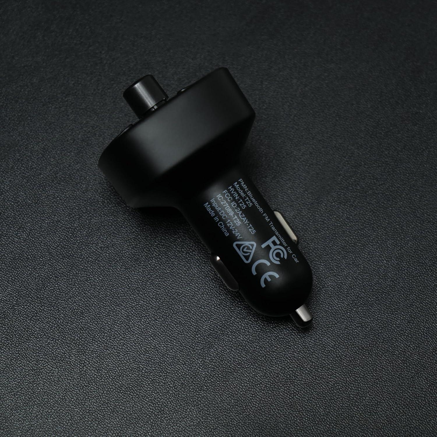 Transmisor FM Inalámbrico LENCENT T25 con Carga USB Doble