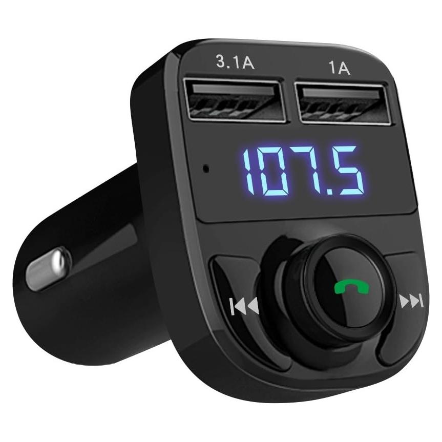 Transmisor FM Bluetooth para coche INTRO HY82 con USB dual