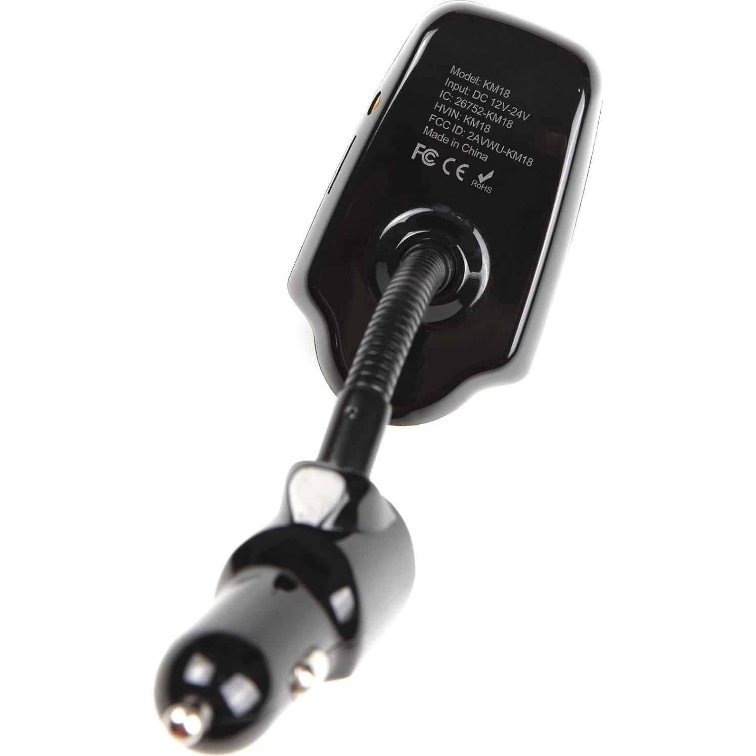 Transmisor FM Bluetooth Nulaxy KM18 con Pantalla 1.44"