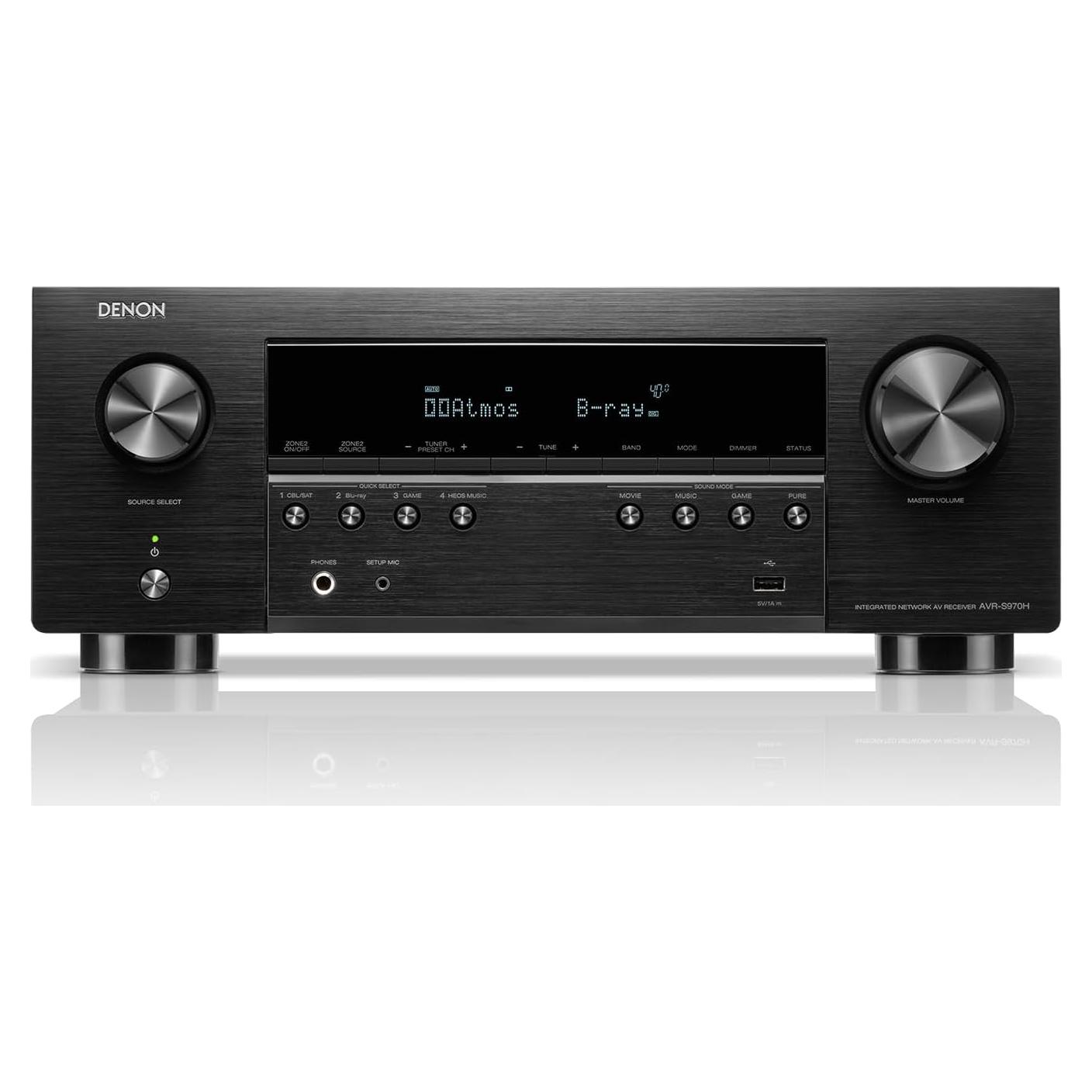 Receptor AV Denon AVR-S970H 8K 7.2 Canales 90W Negro