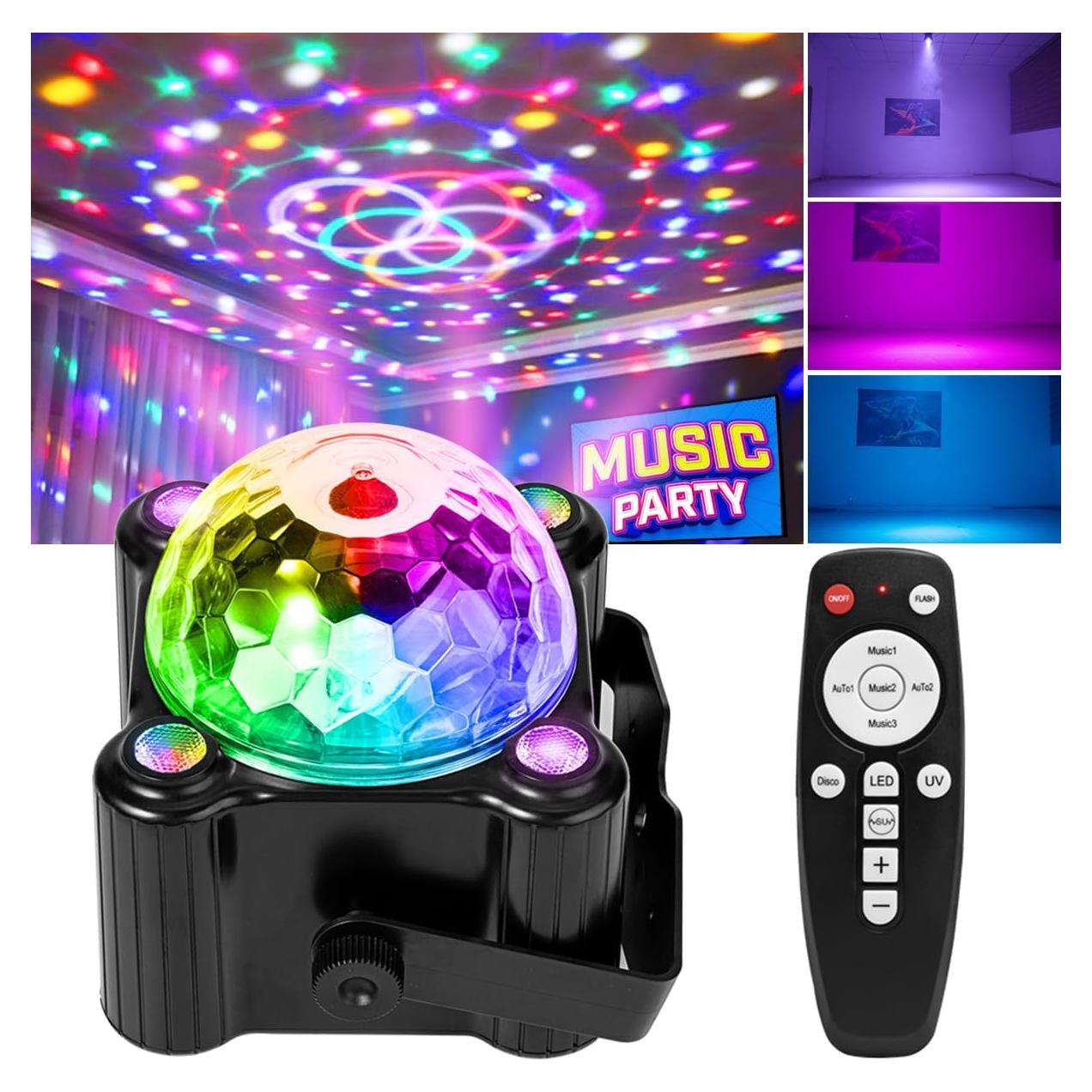 Luces de Fiesta Estroboscópicas Laucnpty con Control Remoto