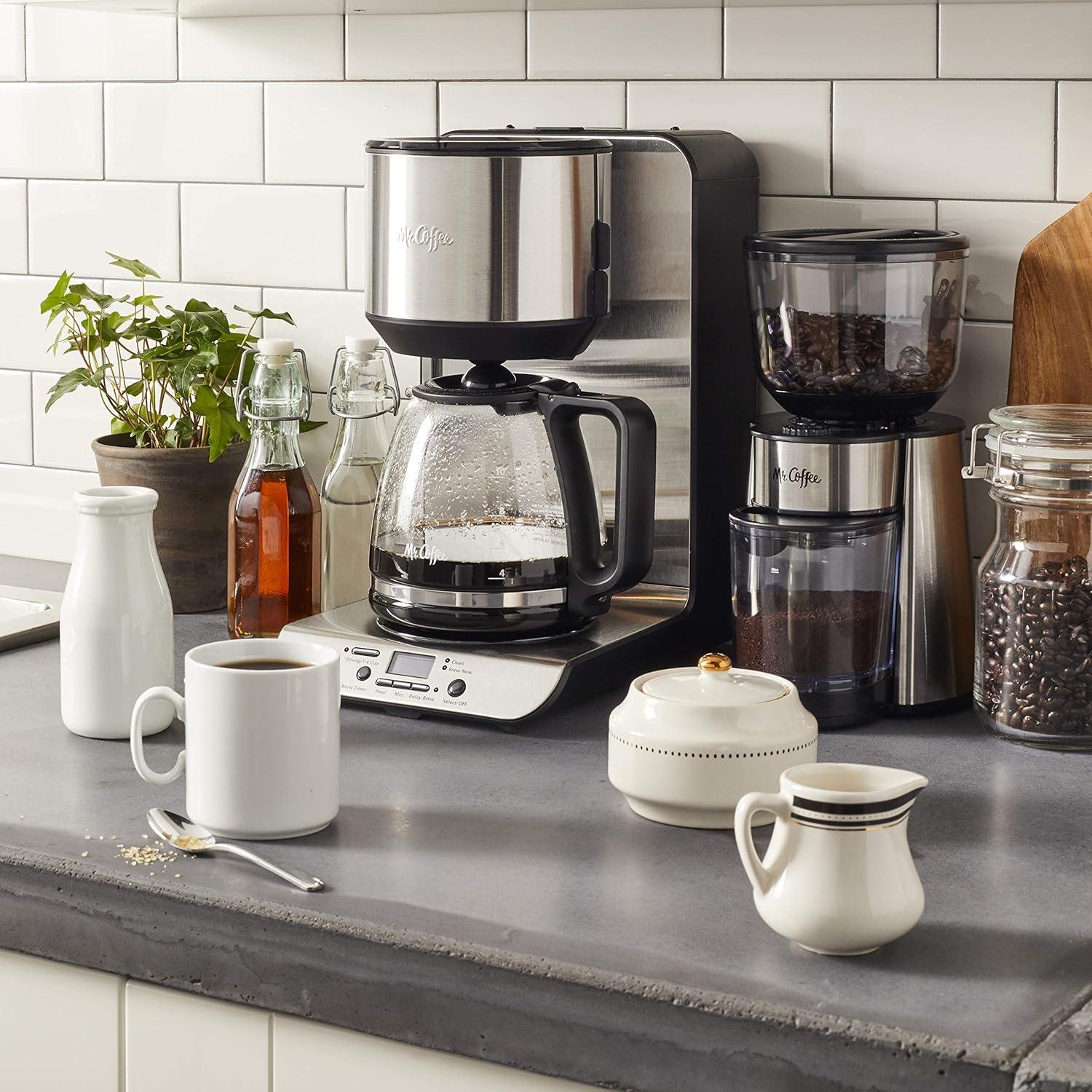 Molinillo Automático de Muela Mr. Coffee 18 Velocidades Plata