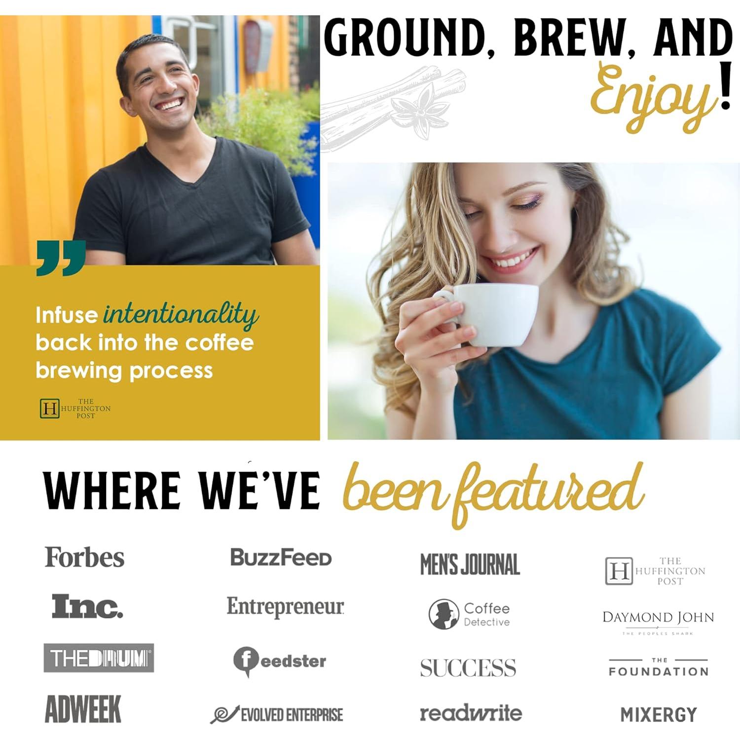 Molino de Café Manual JavaPresse - Acero Inoxidable, 18 Ajustes