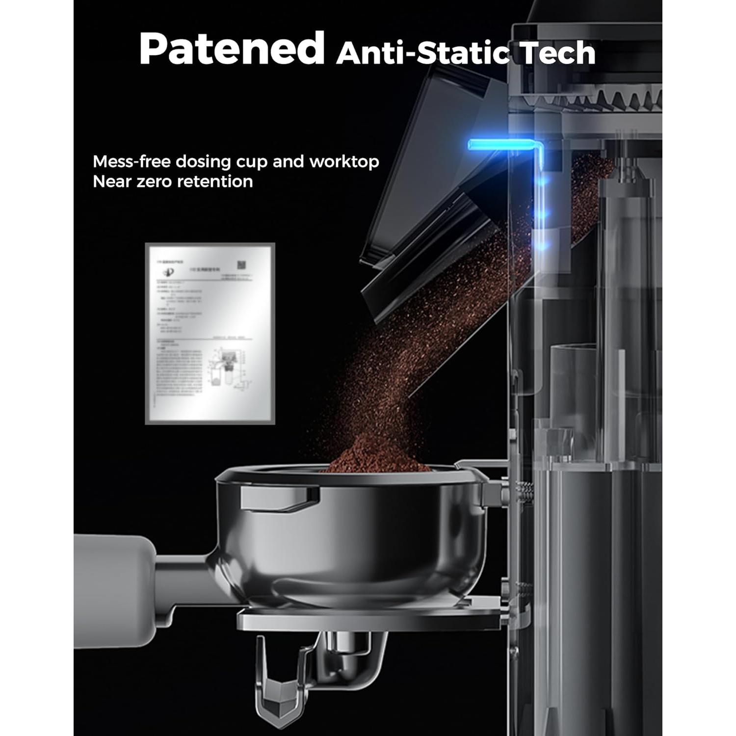 Molinillo de Café Tuni G1 Cónico Antiestático 48 Configuraciones