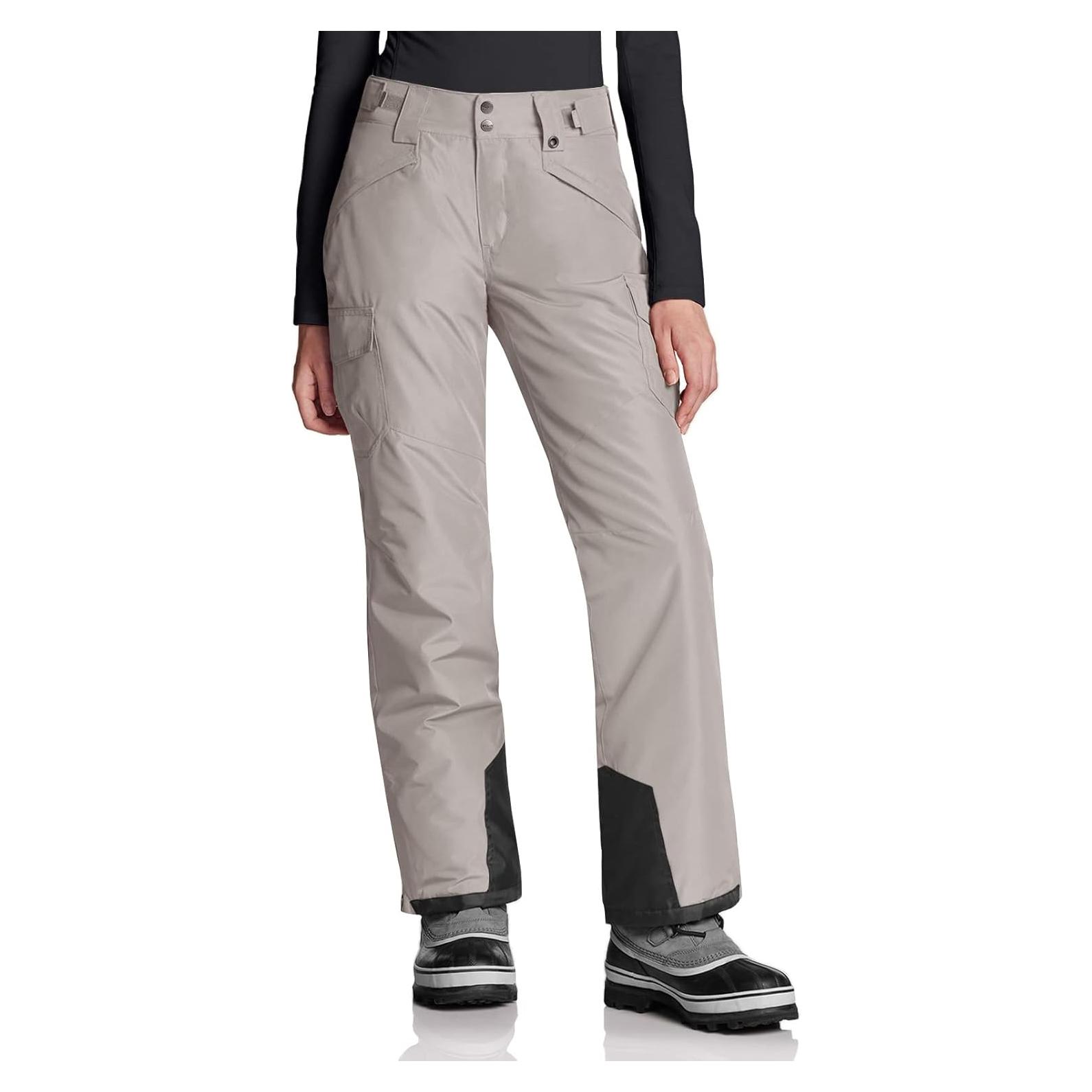 Pantalones de Nieve TSLA para Mujeres Medianos Beige