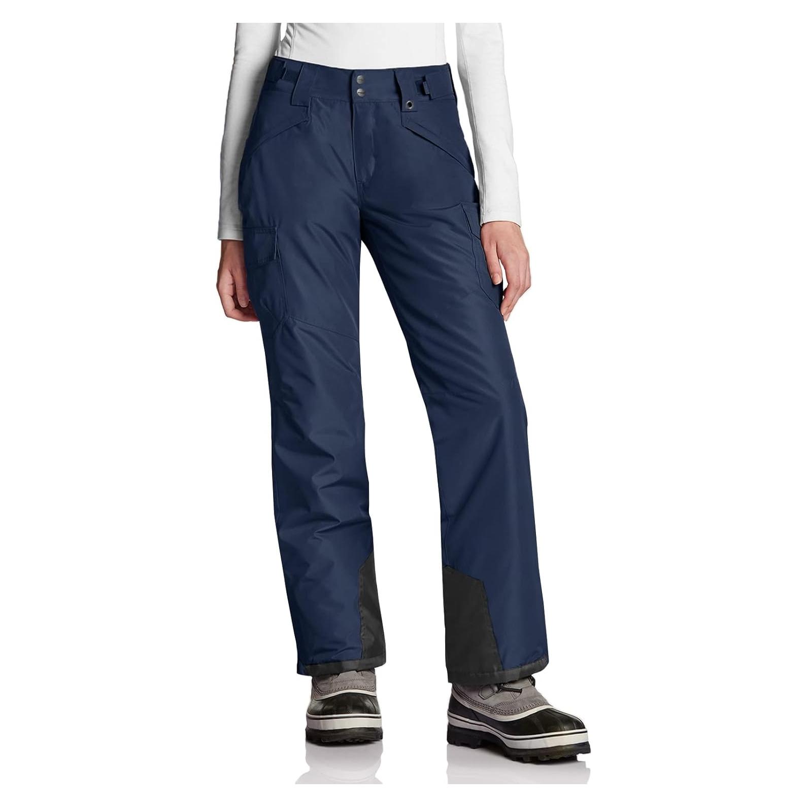 Pantalones de Nieve TSLA para Mujeres X-Large Azul Marino