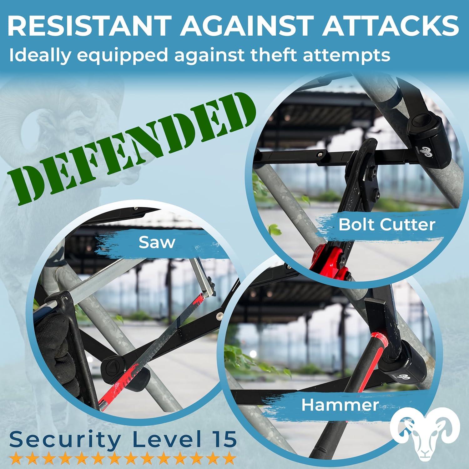 Candado Plegable Widder Jupiter 120 cm para Bicicleta con 4 Llaves