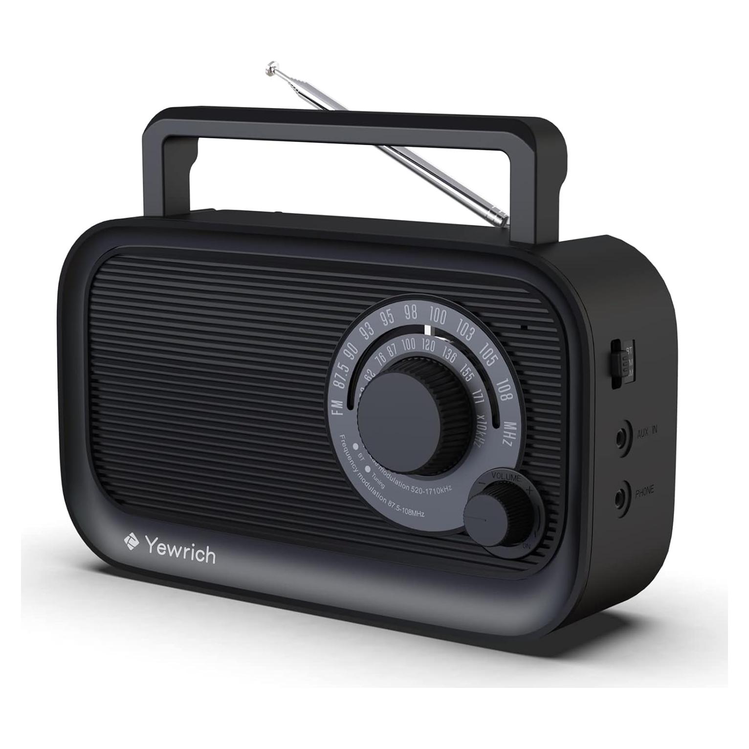 Radio Portátil AM FM Bluetooth Dongguan LT-BT2105 - Negro