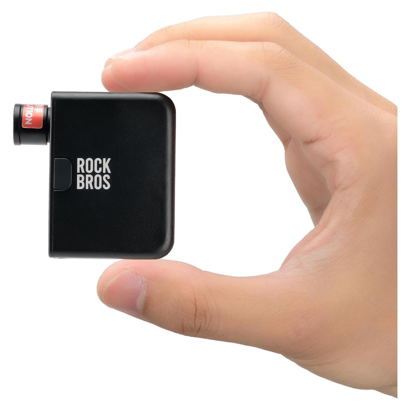 ROCKBROS Mini Bike Pump AS1 Portable Electric Bicycle Pump100PSI Tiny Bike Air Pump Tire Inflator Type-C Rechargeable Battery with Presta Schrader Valve, Cycling Gifts for Men Women