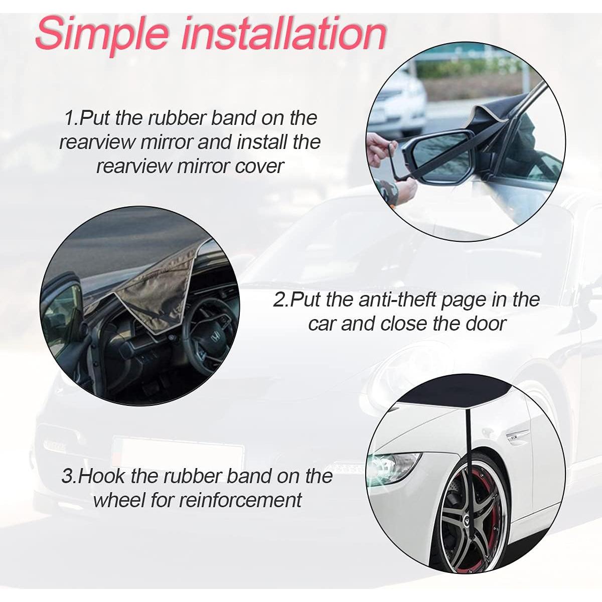 Cubierta de Nieve LoyaForba para Parabrisas - Impermeable 119x198cm