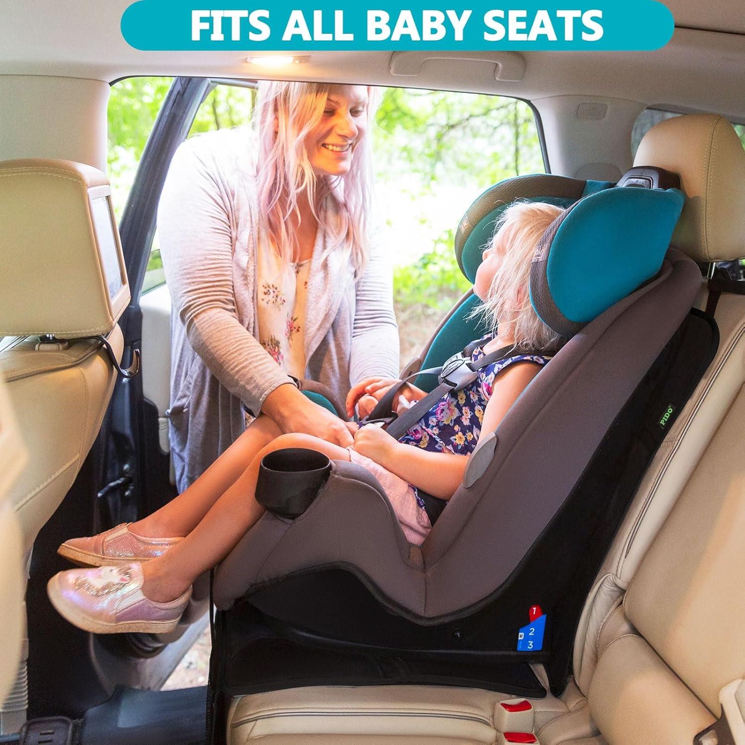 Protector de Asiento de Coche PIDO Negro Acolchado Impermeable