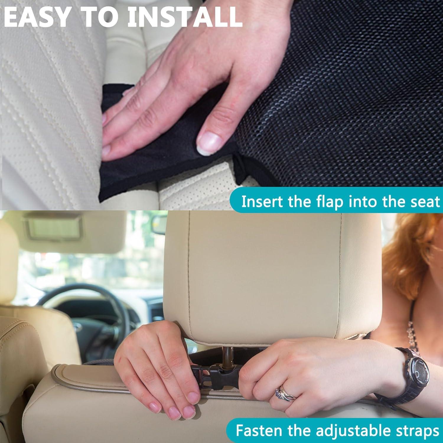 Protector de Asiento de Coche PIDO Negro Acolchado Impermeable