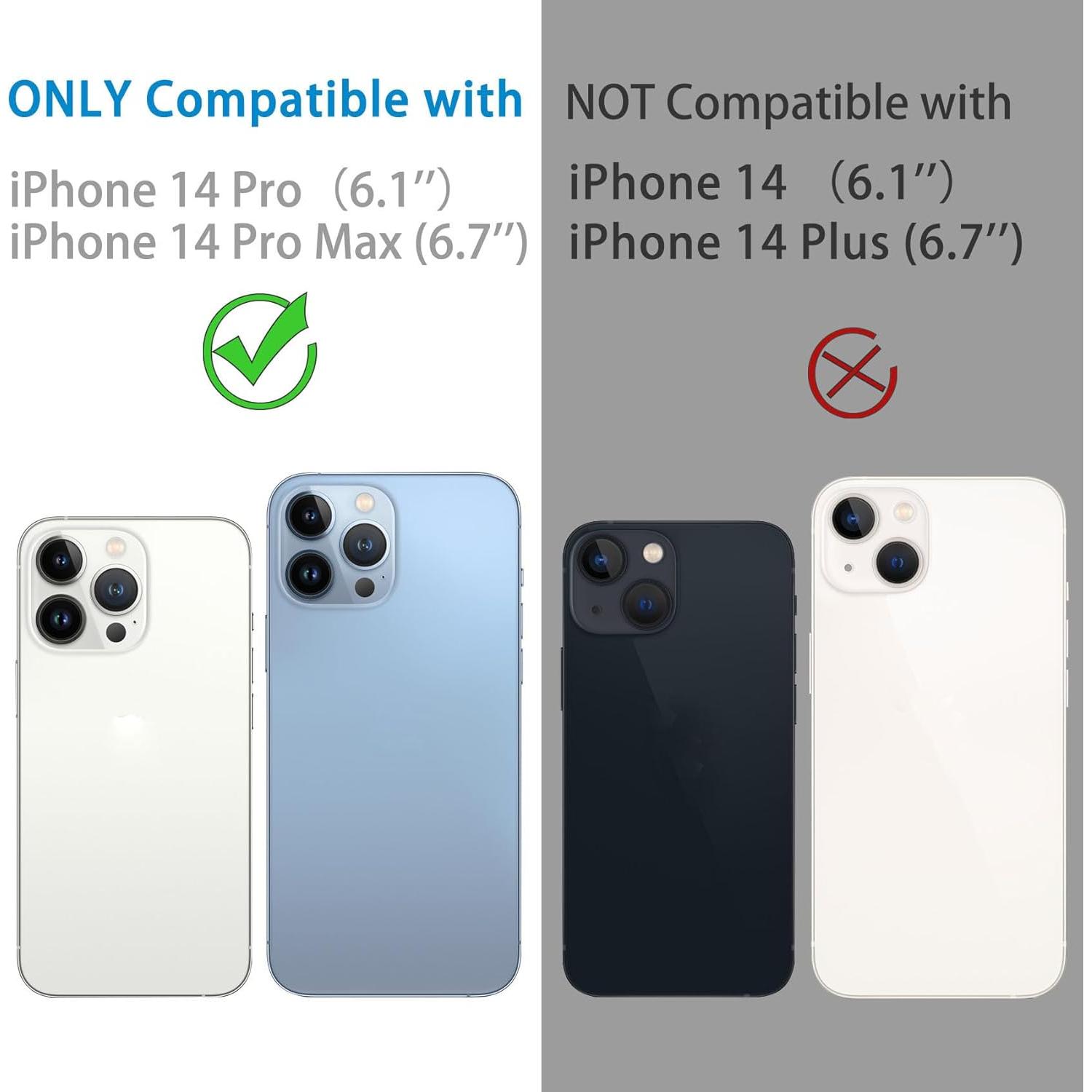 Designed for iPhone 14 Pro and 14 Pro Max Camera Lens Protector, Bling Rhinestone Sparkle Diamond 9H Tempered Glass Lens Cover Shockproof Full Protective Camera Cover, Black