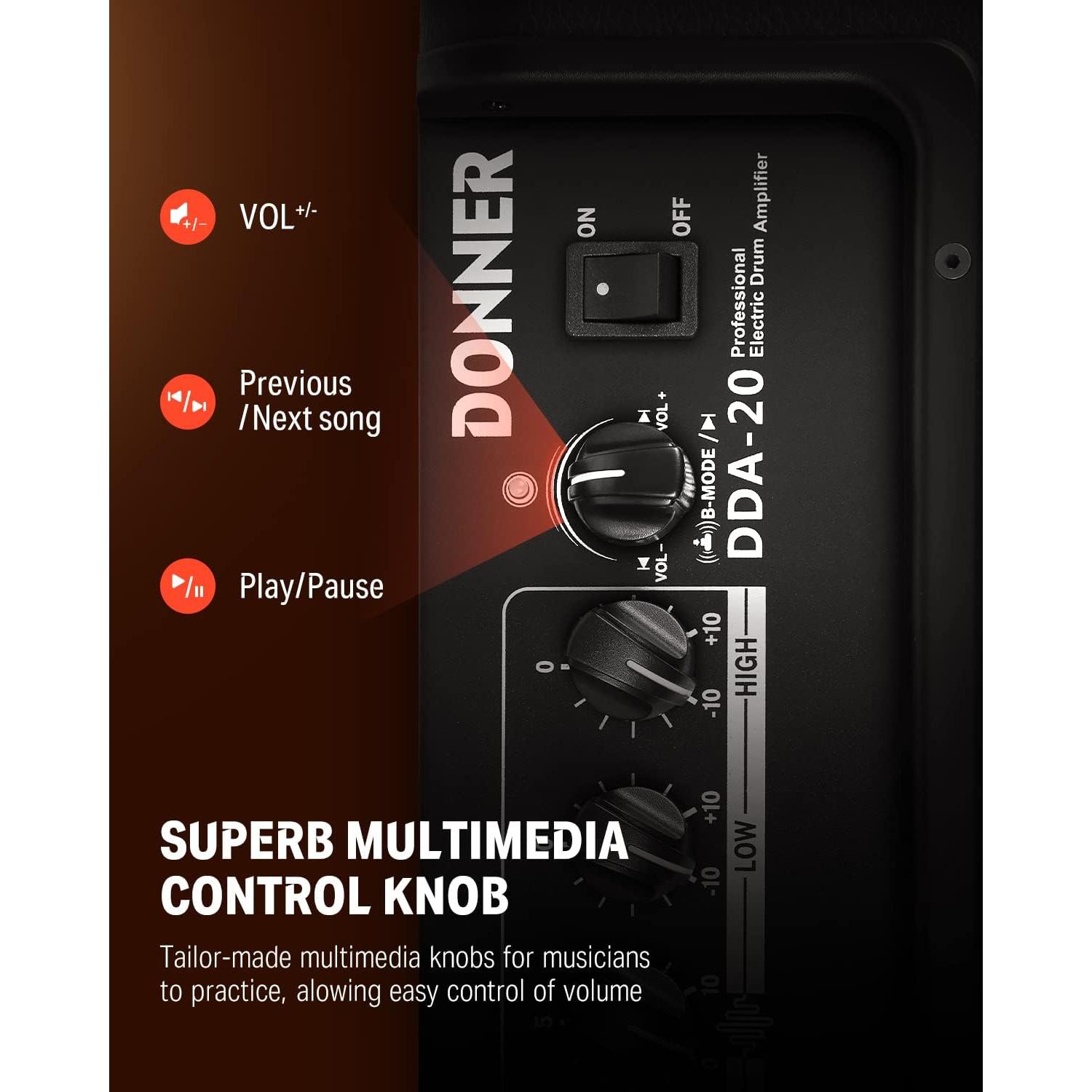 Amplificador Inalámbrico Donner DDA-20 20W para Batería Eléctrica