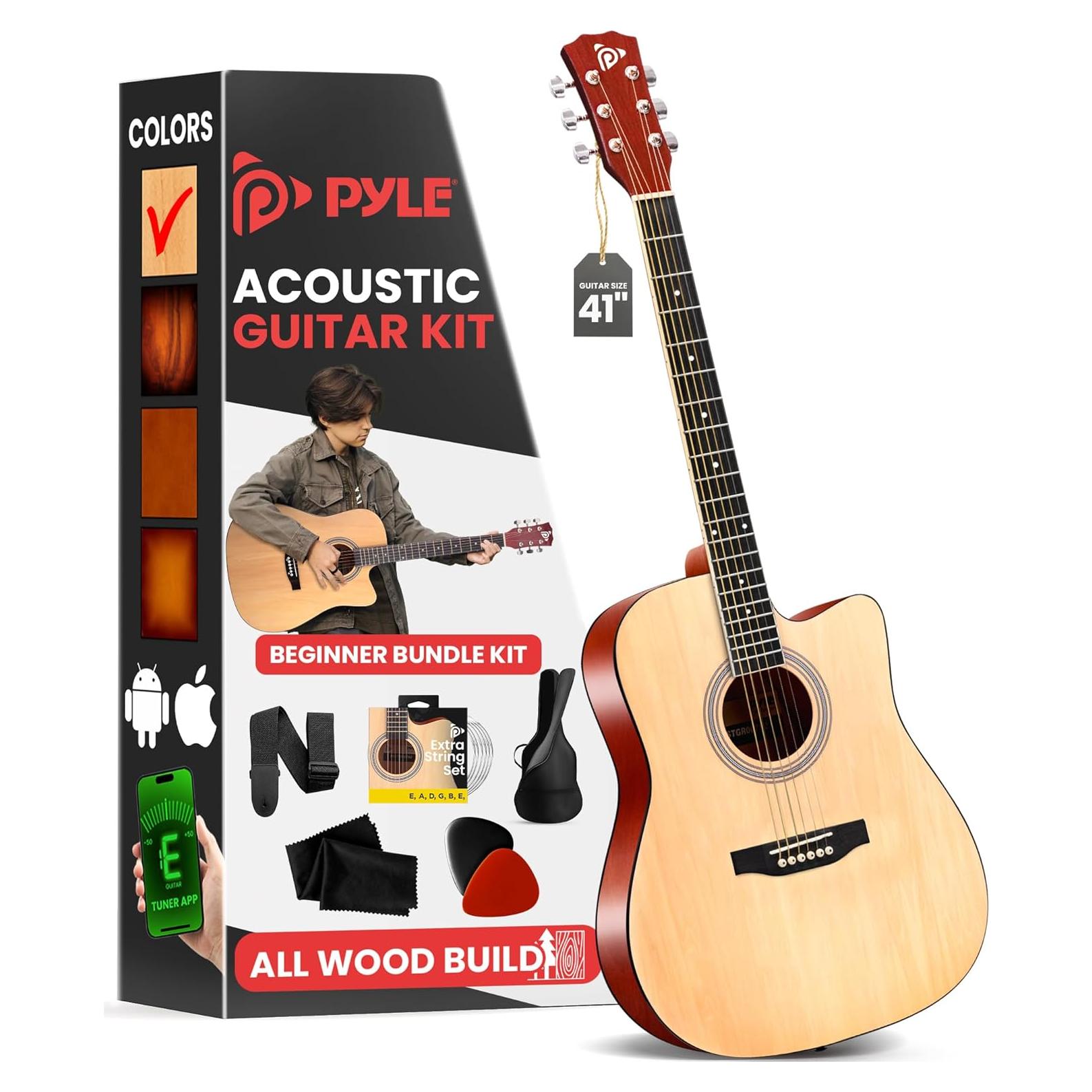 Kit de Guitarra Acústica Pyle 41" Cutaway para Principiantes
