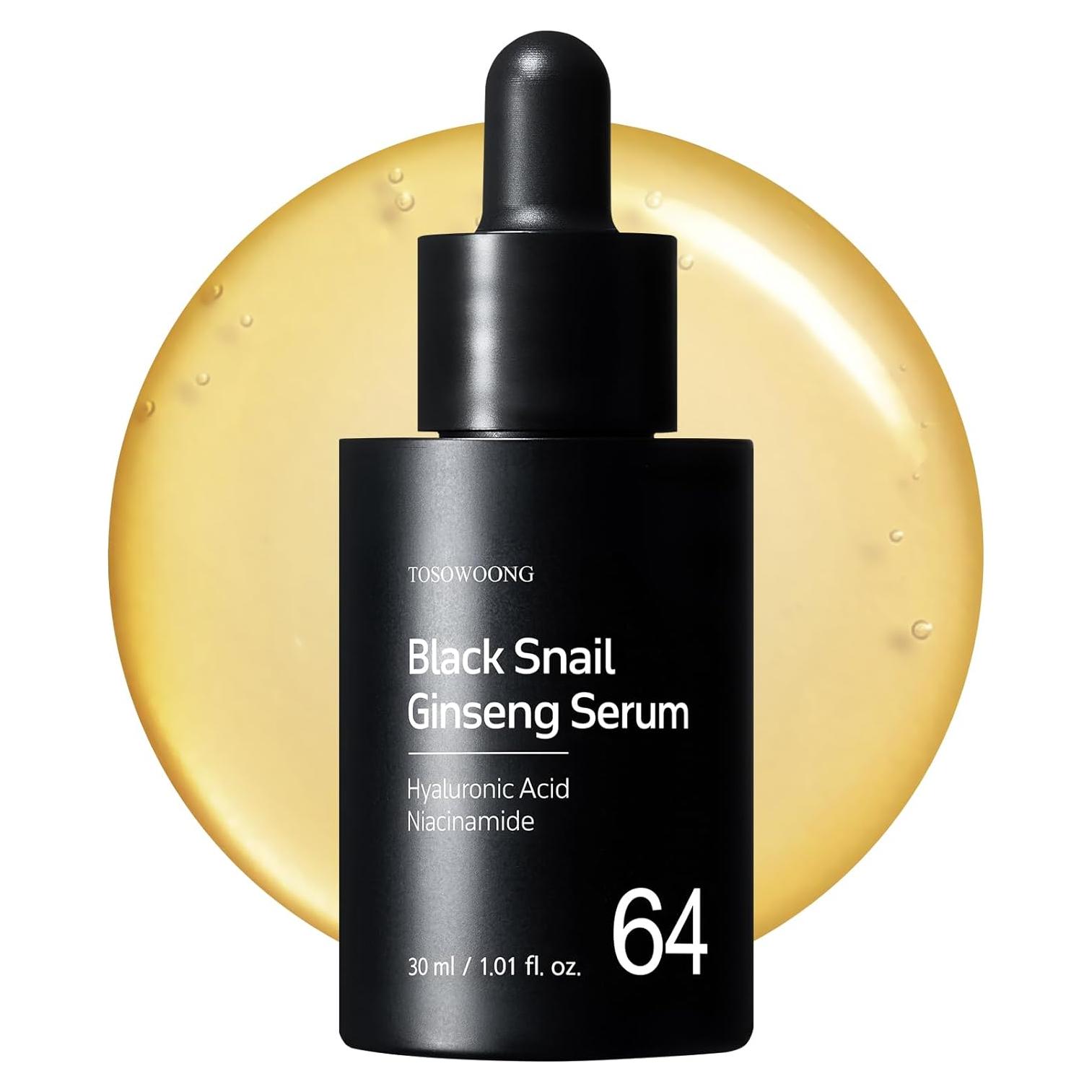 Suero Facial TOSOWOONG Ginseng de Caracol Negro 30ml Hidratante