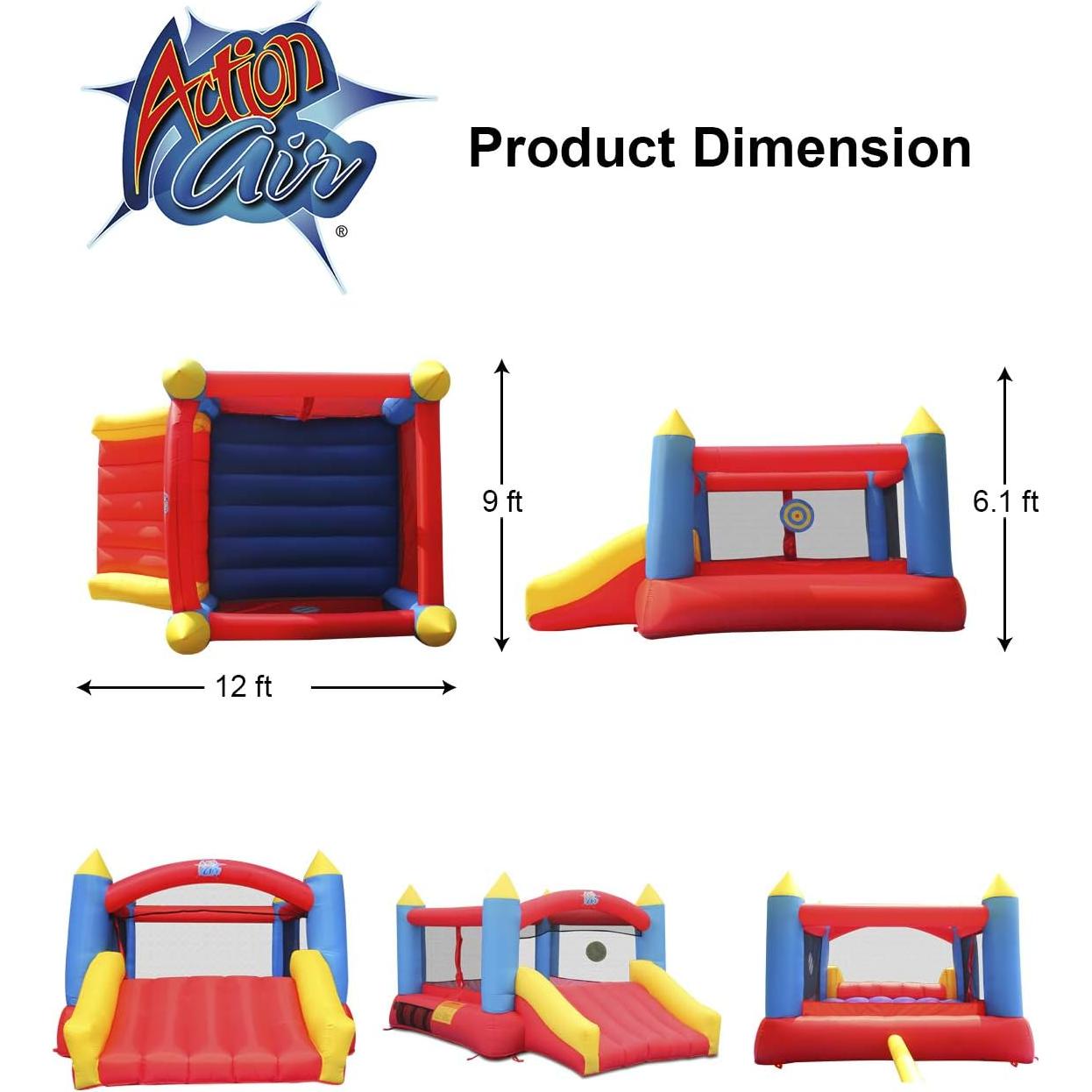 Castillo Inflable ACTION AIR con Ventilador 3 Niños 3.66x2.74m