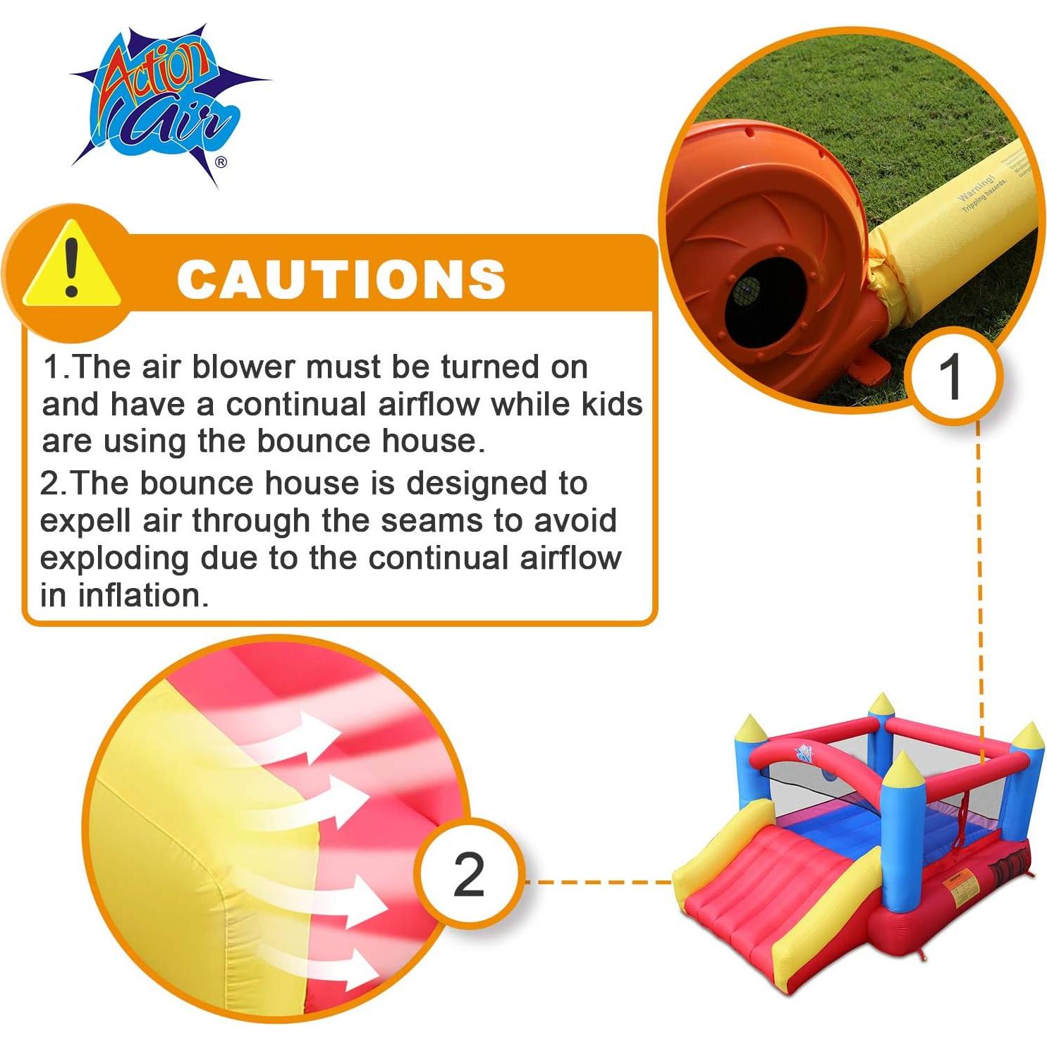 Castillo Inflable ACTION AIR con Ventilador 3 Niños 3.66x2.74m