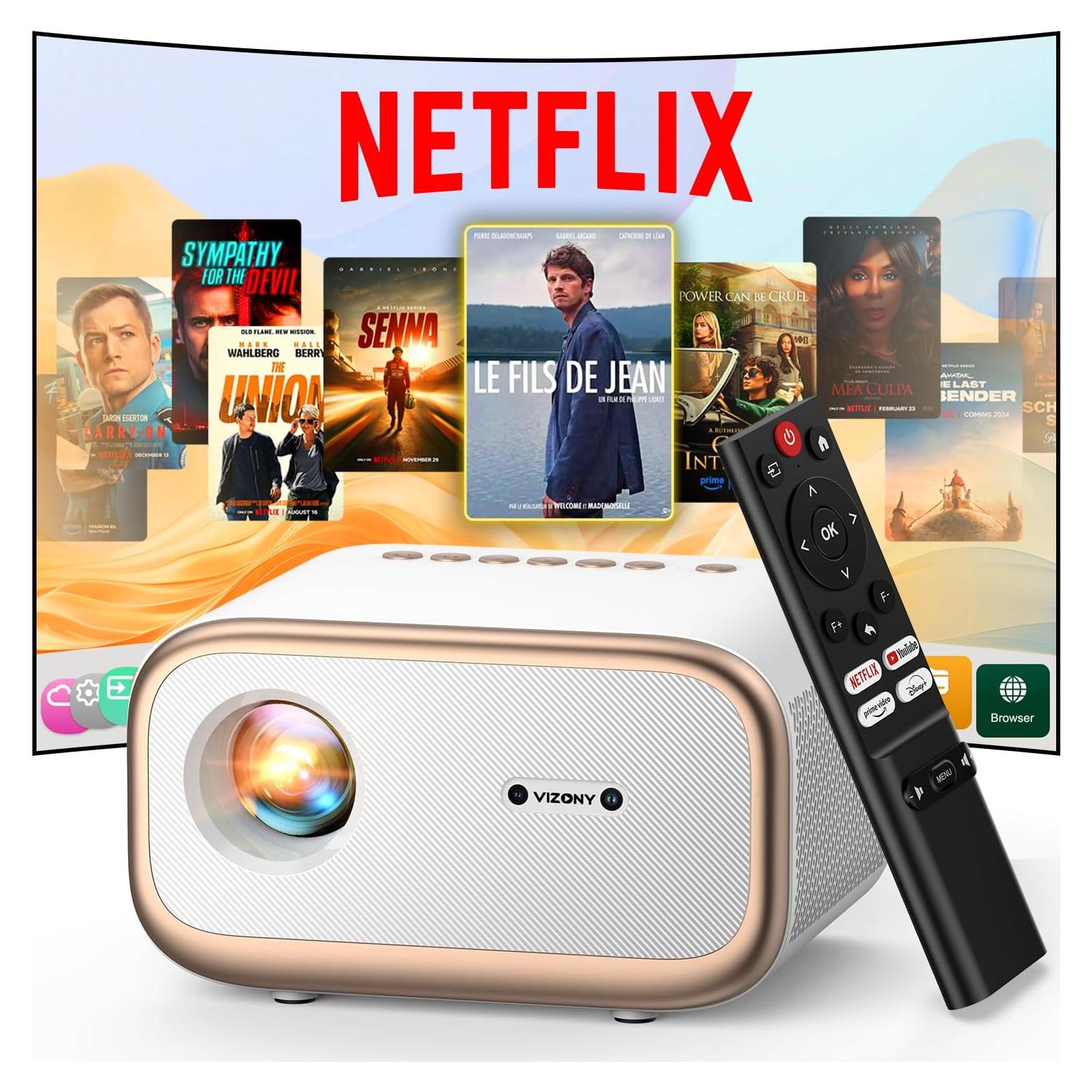 Proyector Inteligente VIZONY E1 Pro 550 Lúmenes 1080P 4K