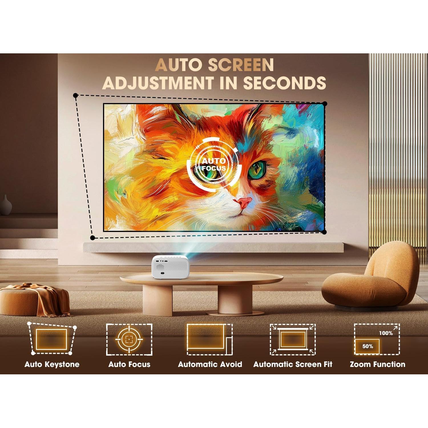 Proyector Inteligente VIZONY E1 Pro 550 Lúmenes 1080P 4K