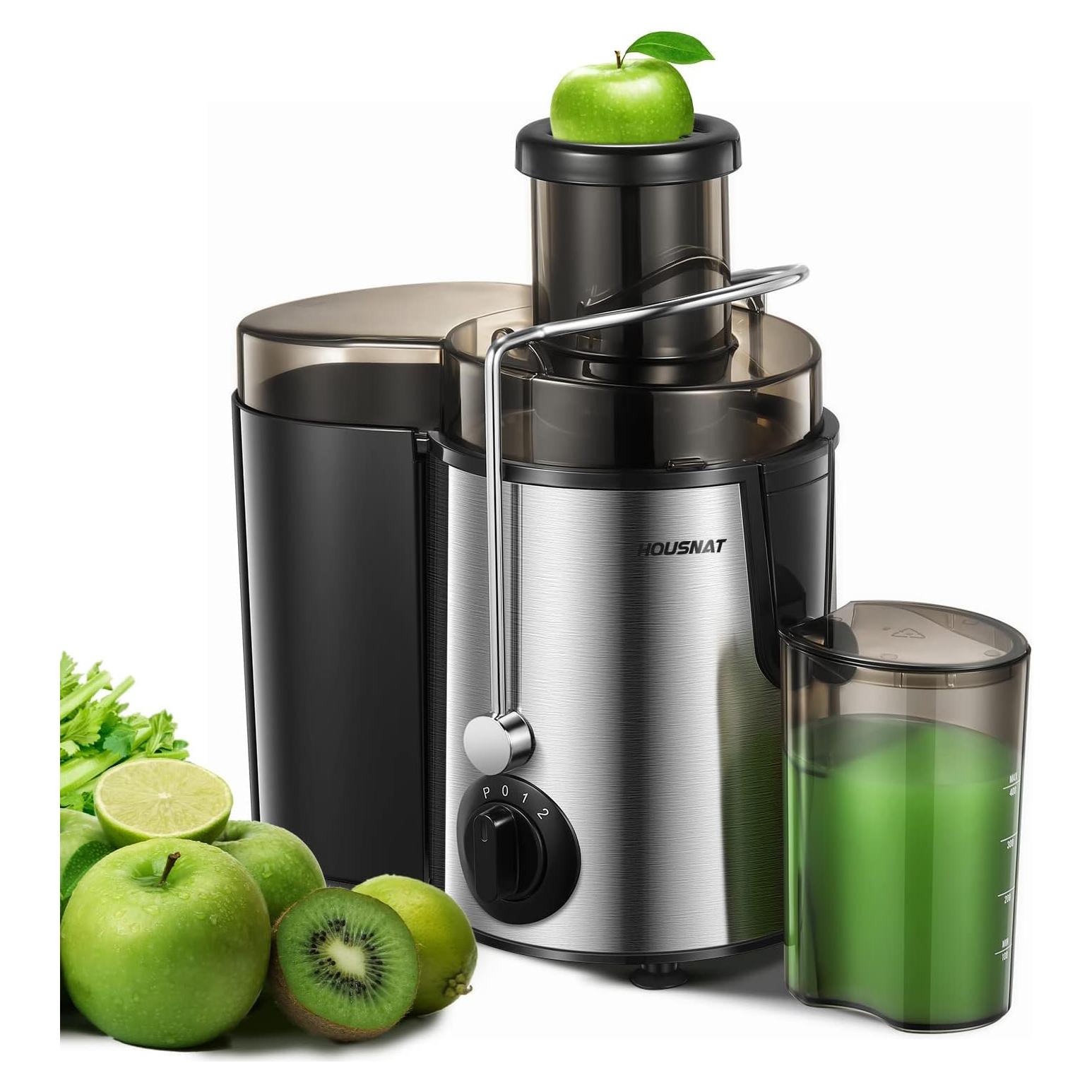 Extractor de Jugo HOUSNAT 400W Acero Inoxidable 3 Velocidades